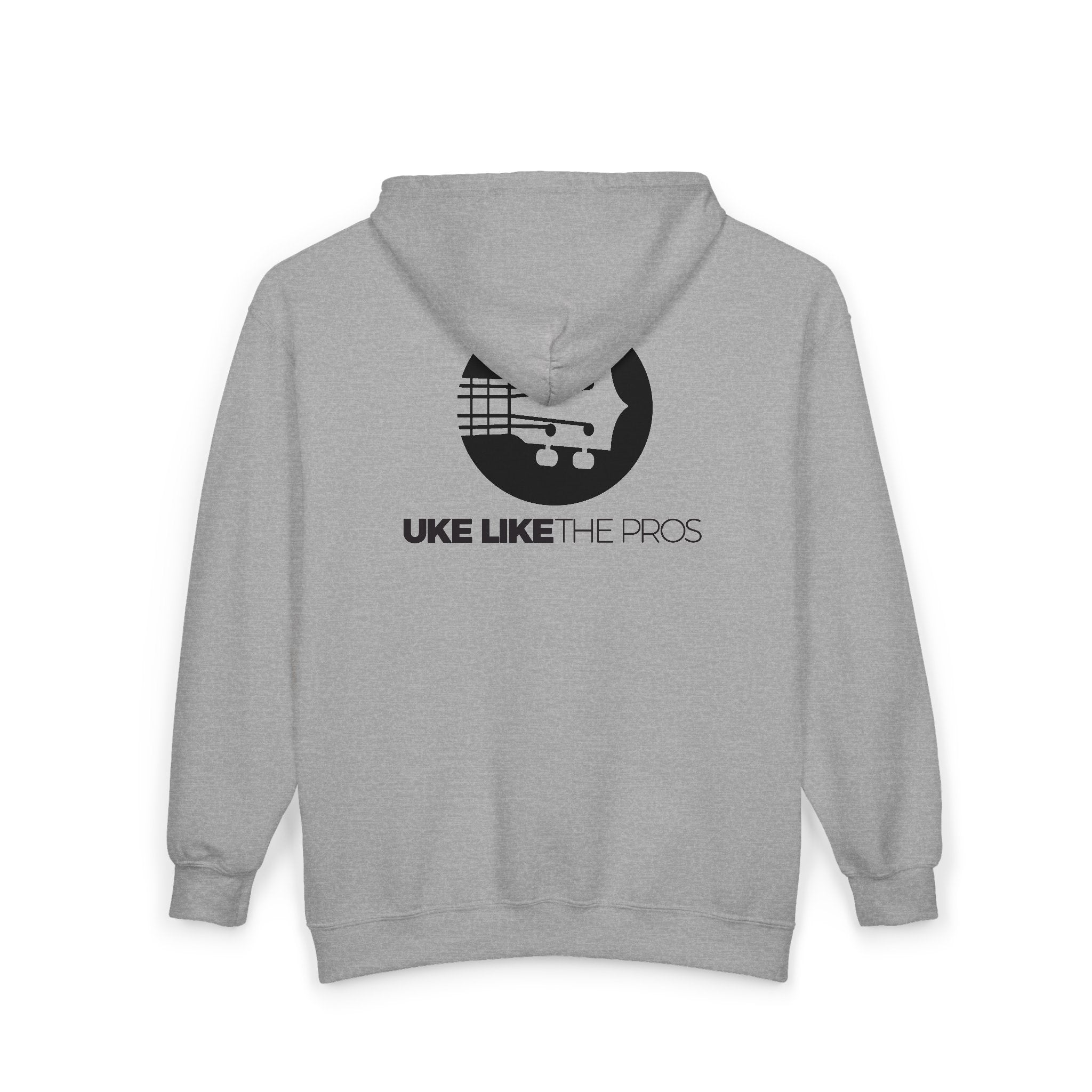 Uke Like The Pros Zip Up Hoodie - Black Logo