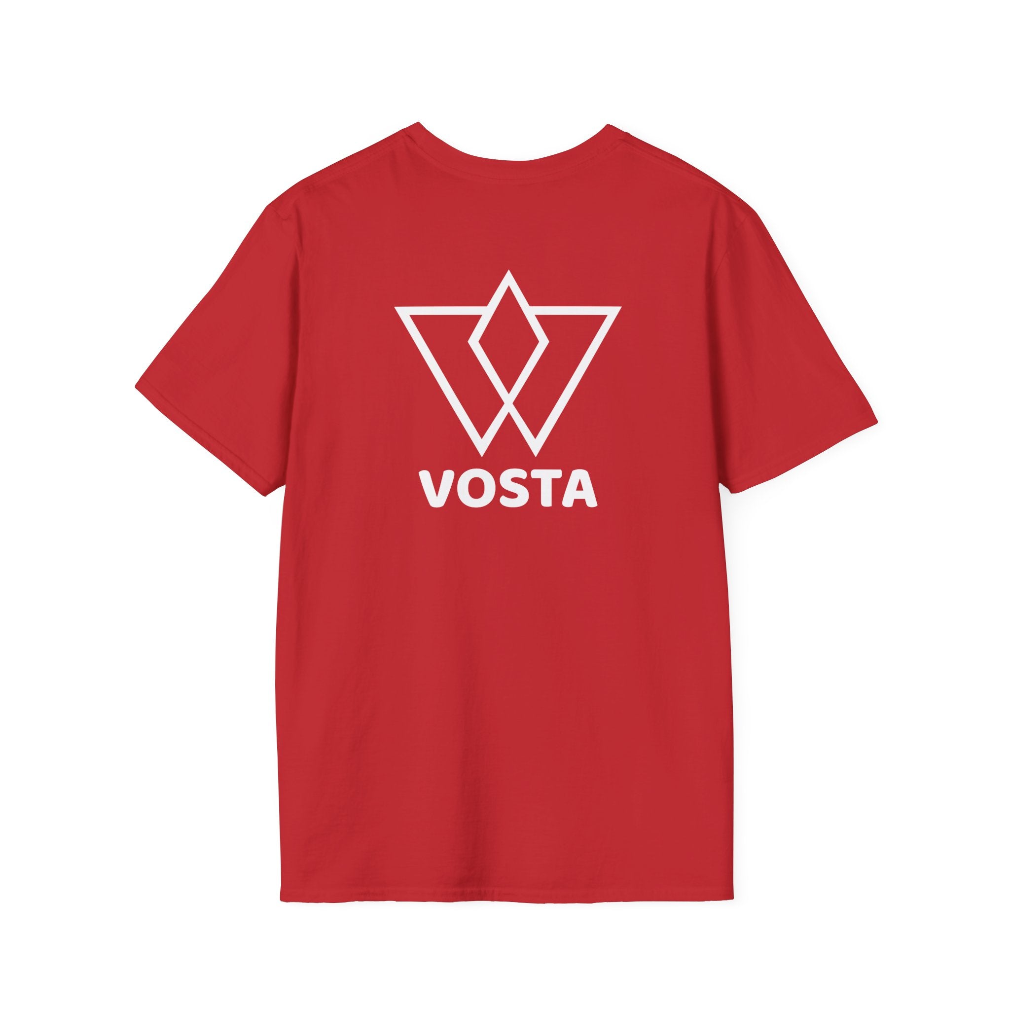 Vosta Black T-Shirt - Minimalist White Logo Tee