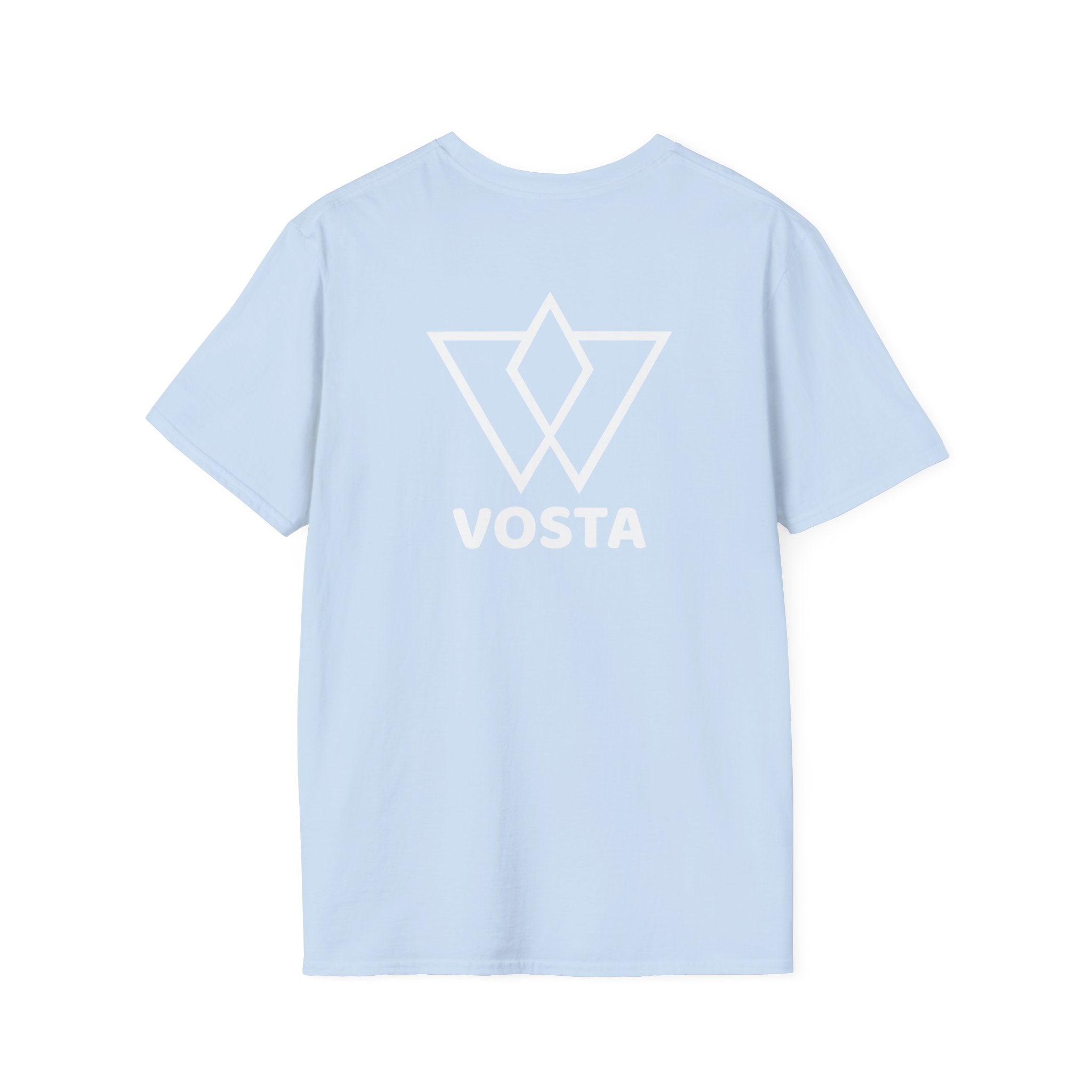Vosta Black T-Shirt - Minimalist White Logo Tee