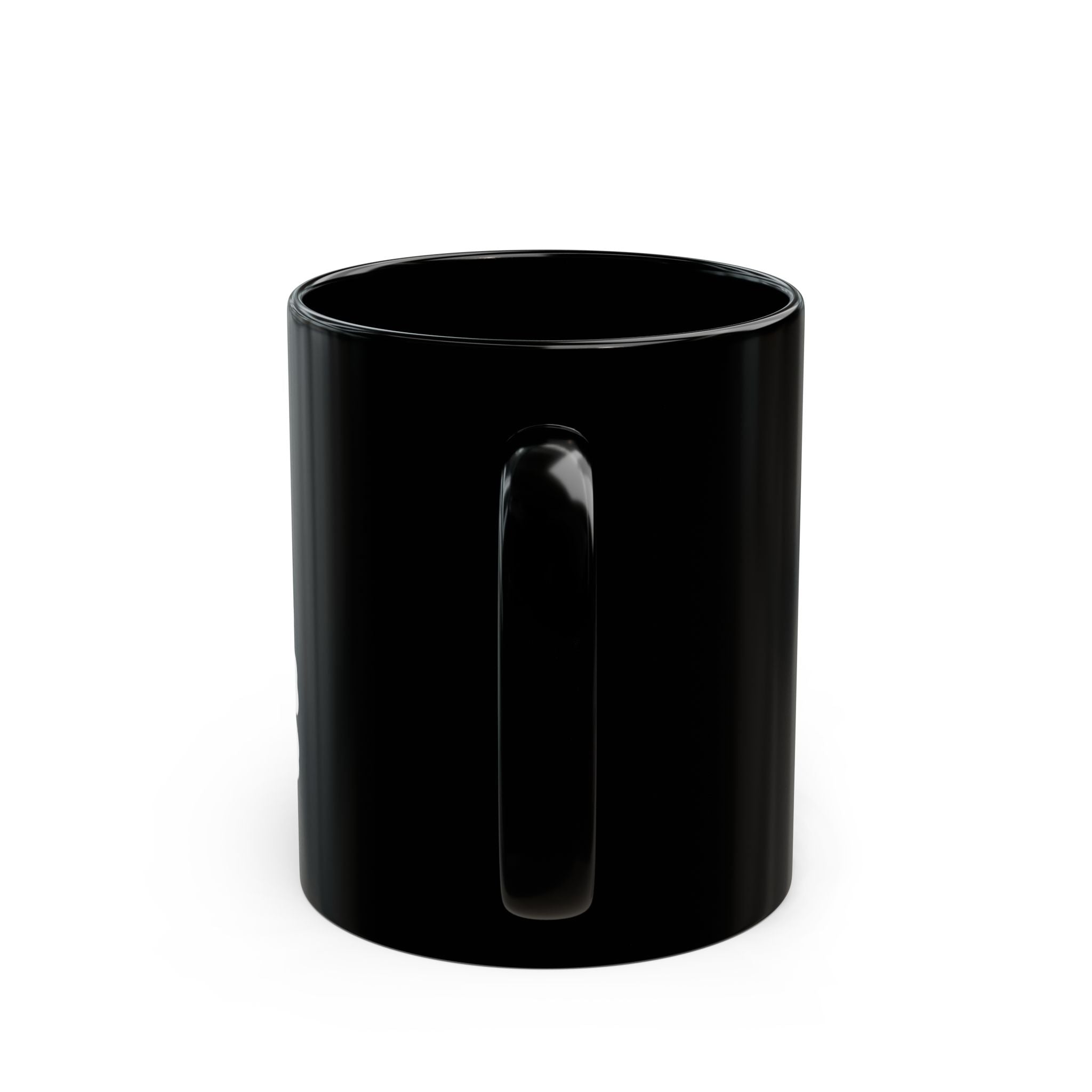 Ukulele Musician Black Ceramic Mug with Hibiscus - 11oz & 15oz