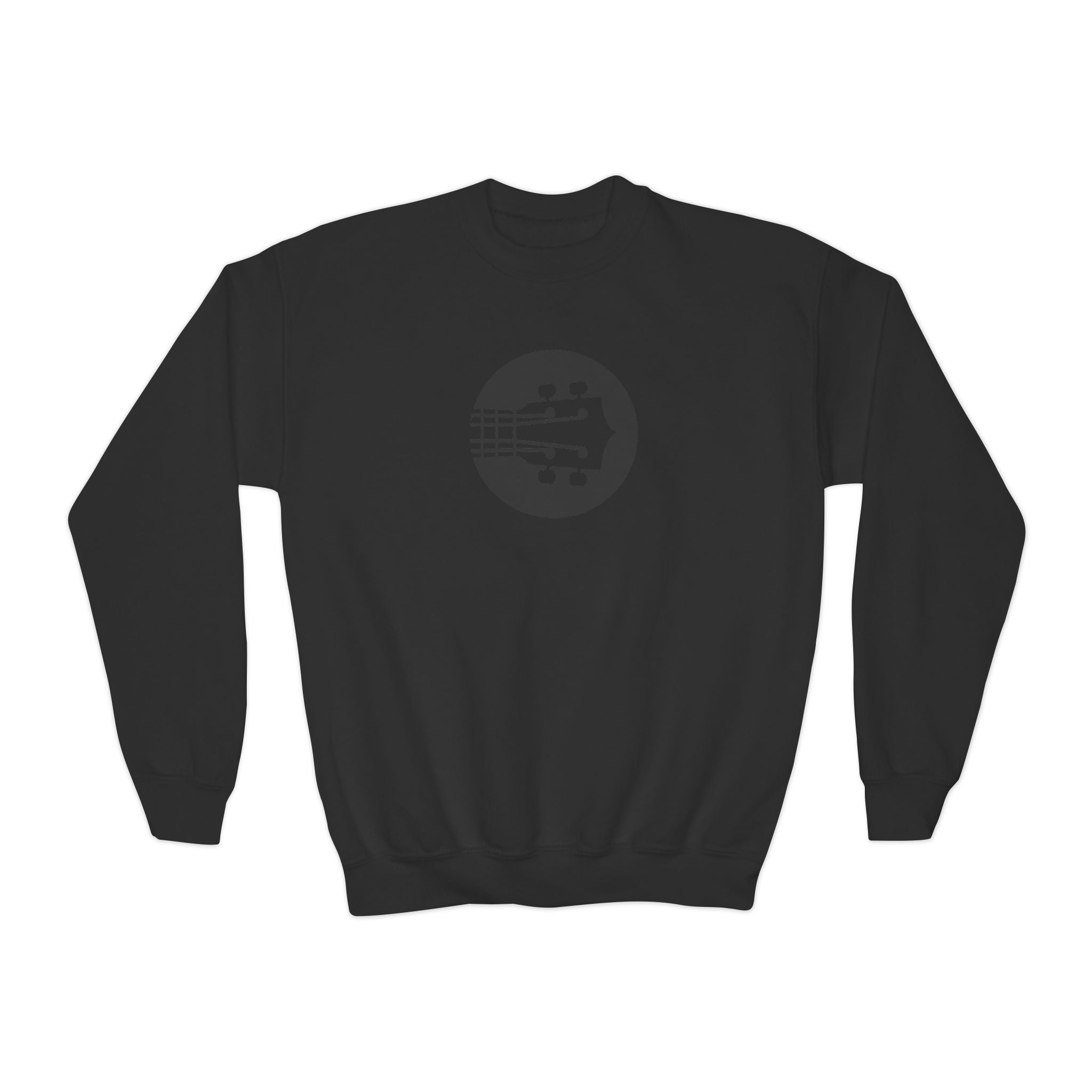 Kids Uke Like The Pros Crewneck Sweatshirt - Black Logo
