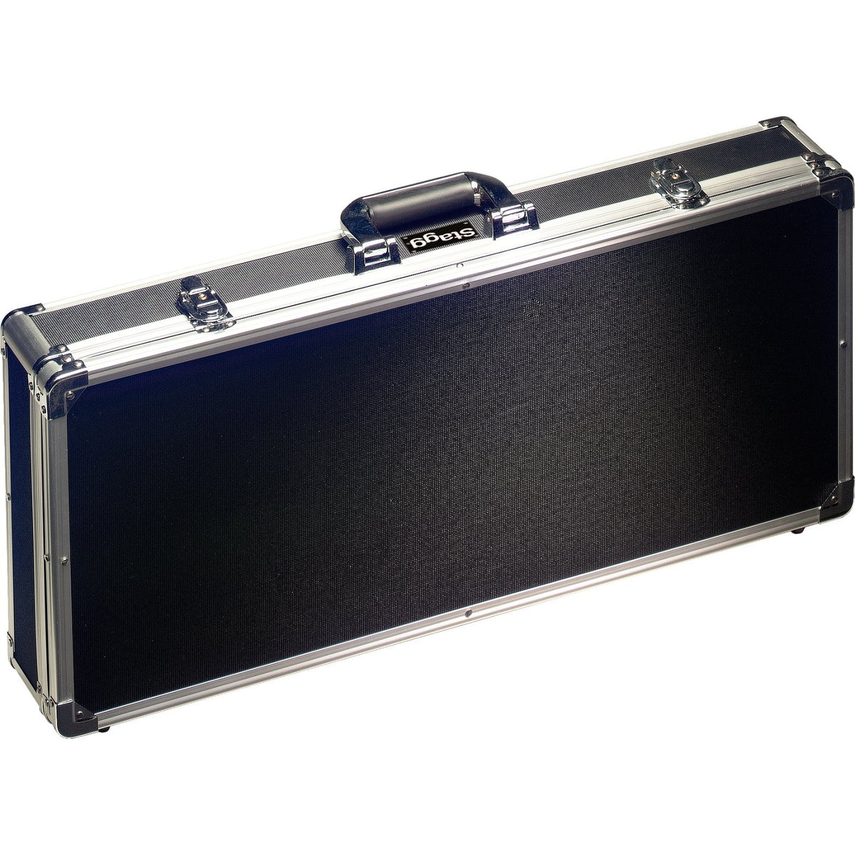 Stagg UPC-688 ABS case for guitar effect pedals, closed, with aluminium edging, carry handle and chrome latches