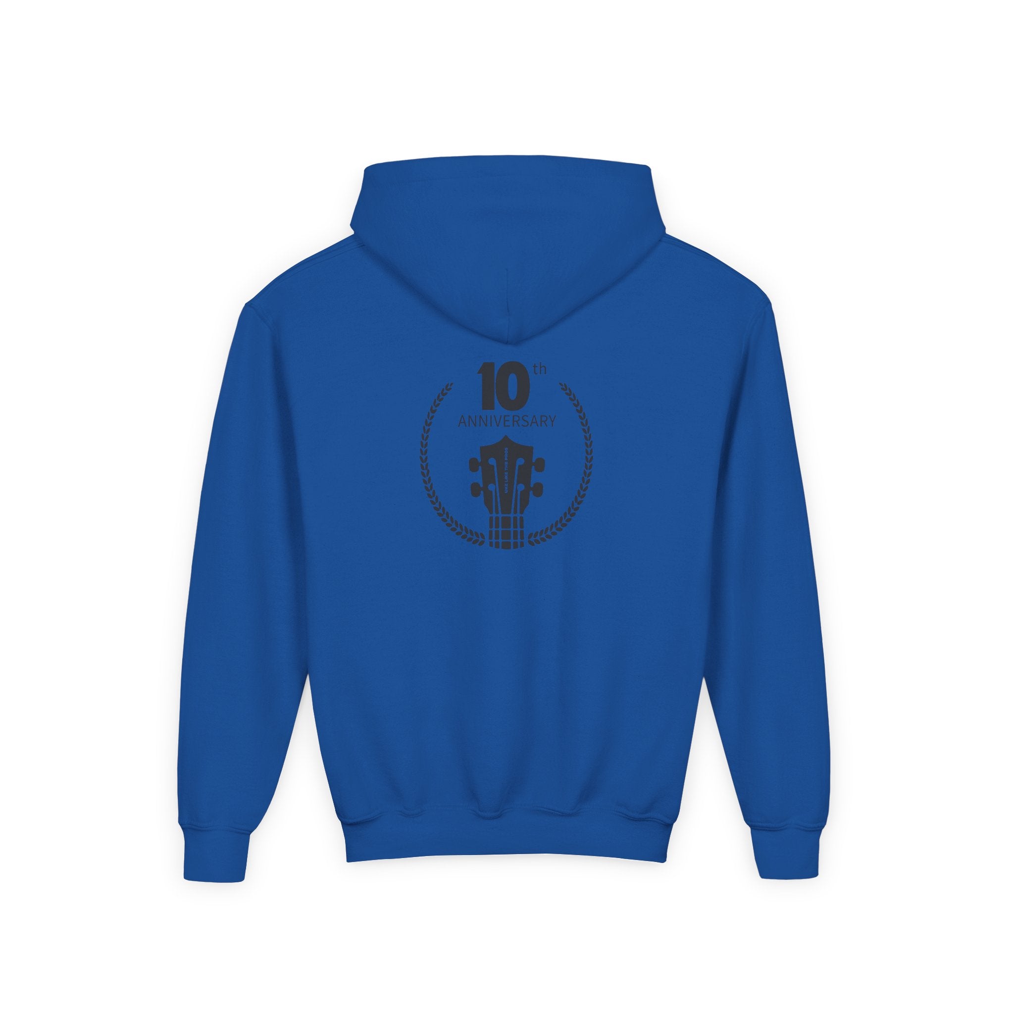 Uke Like The Pros 10th Anniversary Youth Hoodie - Black Logo