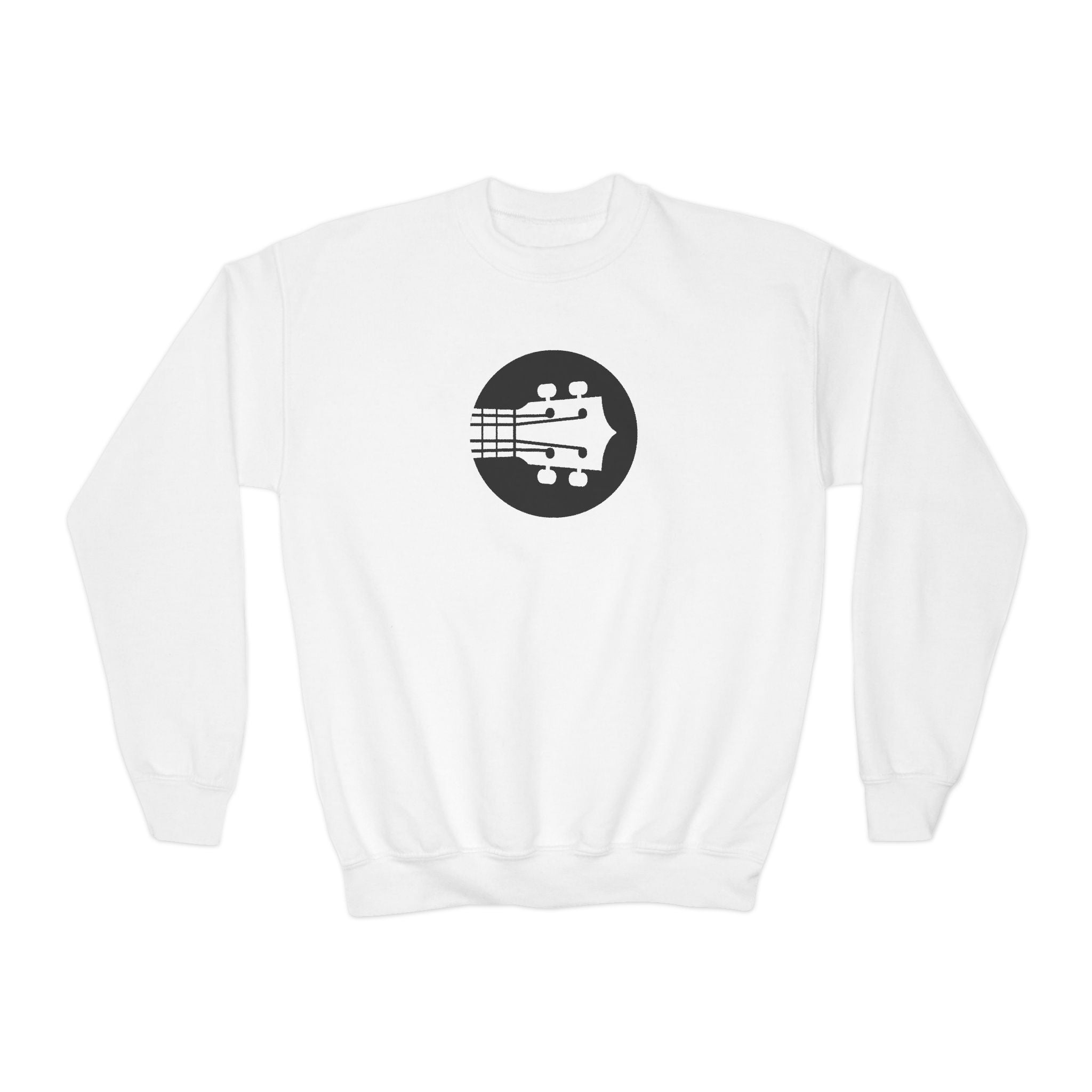 Kids Uke Like The Pros Crewneck Sweatshirt - Black Logo