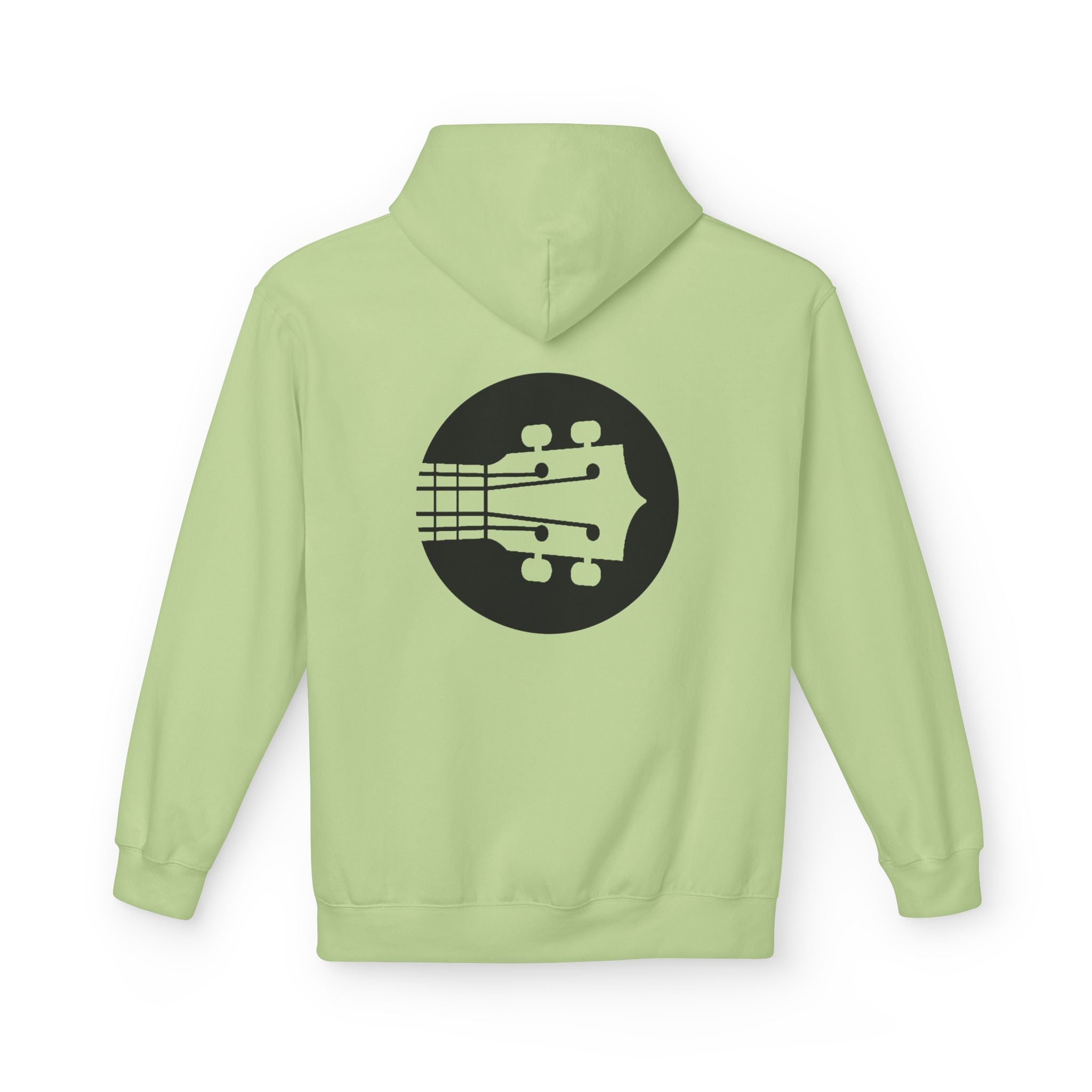 Uke Like The Pros Unisex Fleece Hoodie - Black Logo