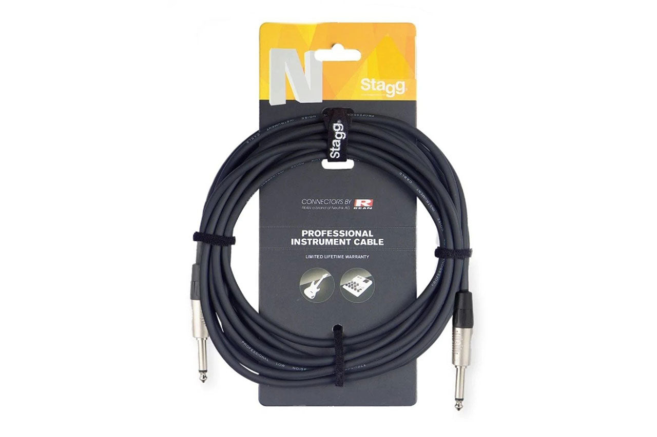 Stagg NGC3R N-Series 1/4 Inch Instrument Cable - 10 Feet