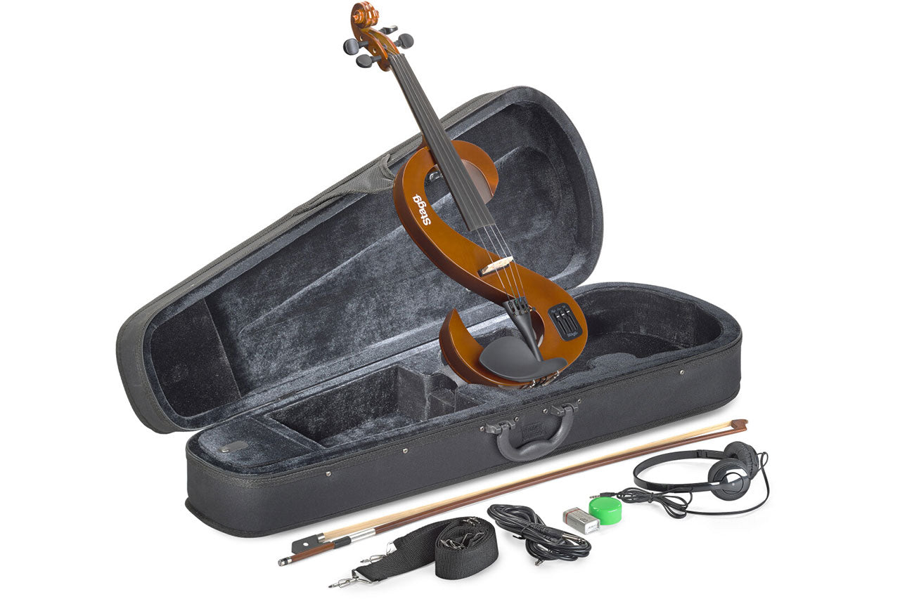 Stagg 4/4 S-Shaped Violinburst Electric Violin 