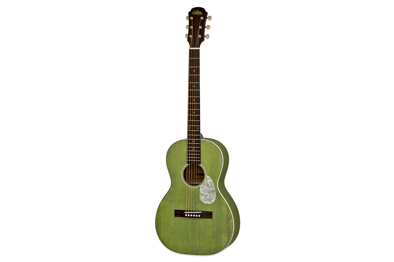 Aria 131-UP-STGR Stained Green Parlor Guitar