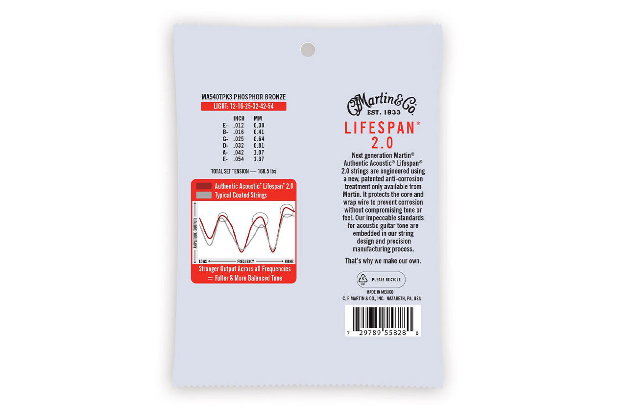 Martin Light Phosphor Bronze Guitar Strings