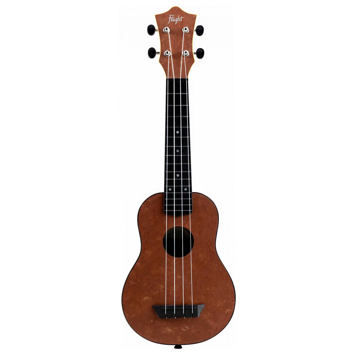 The Flight TUS-65 Copper full front view showcases its copper laminate linden top with a shimmering acrylic finish.