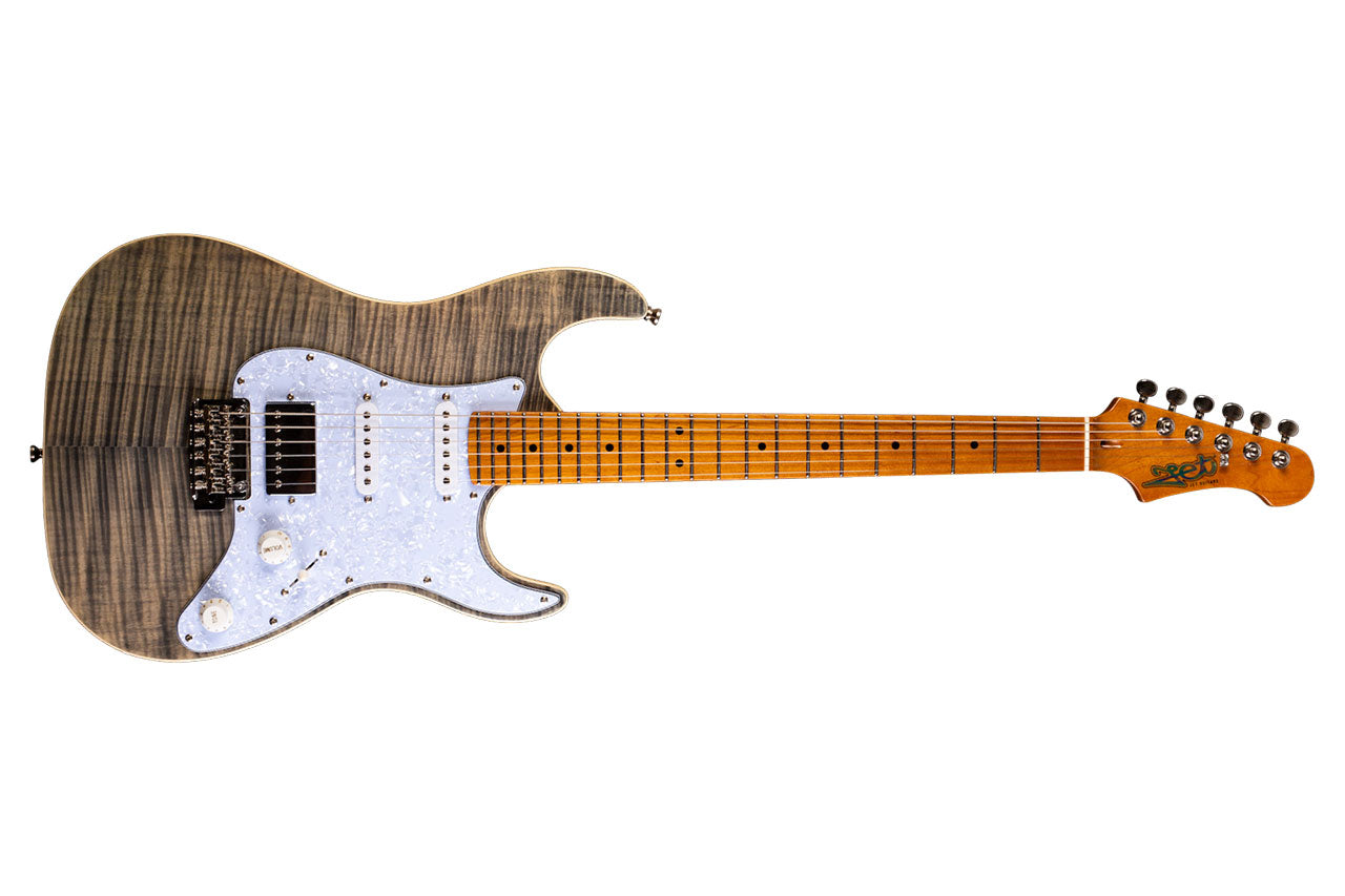 Jet JS-450 TBK Transparent Black Stratocaster Electric Guitar