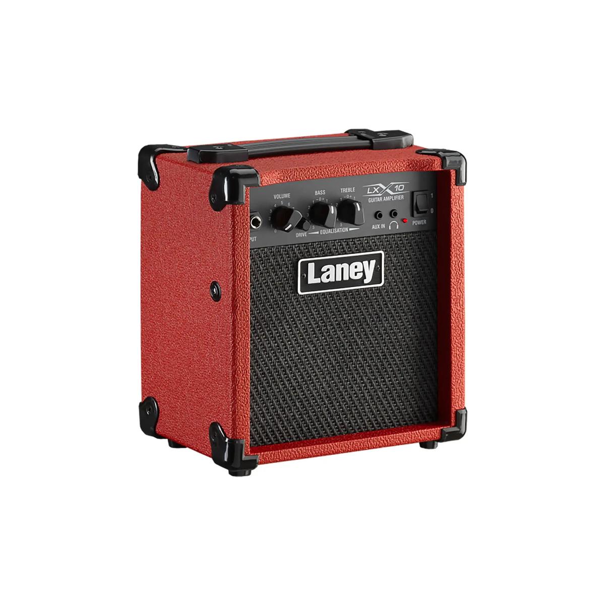 Laney LX10-RED 10W combo amp, angled view from the left
