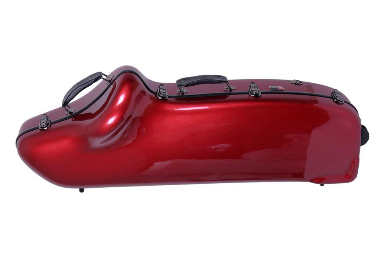 Crossrock Fiberglass Red Baritone Saxophone Case