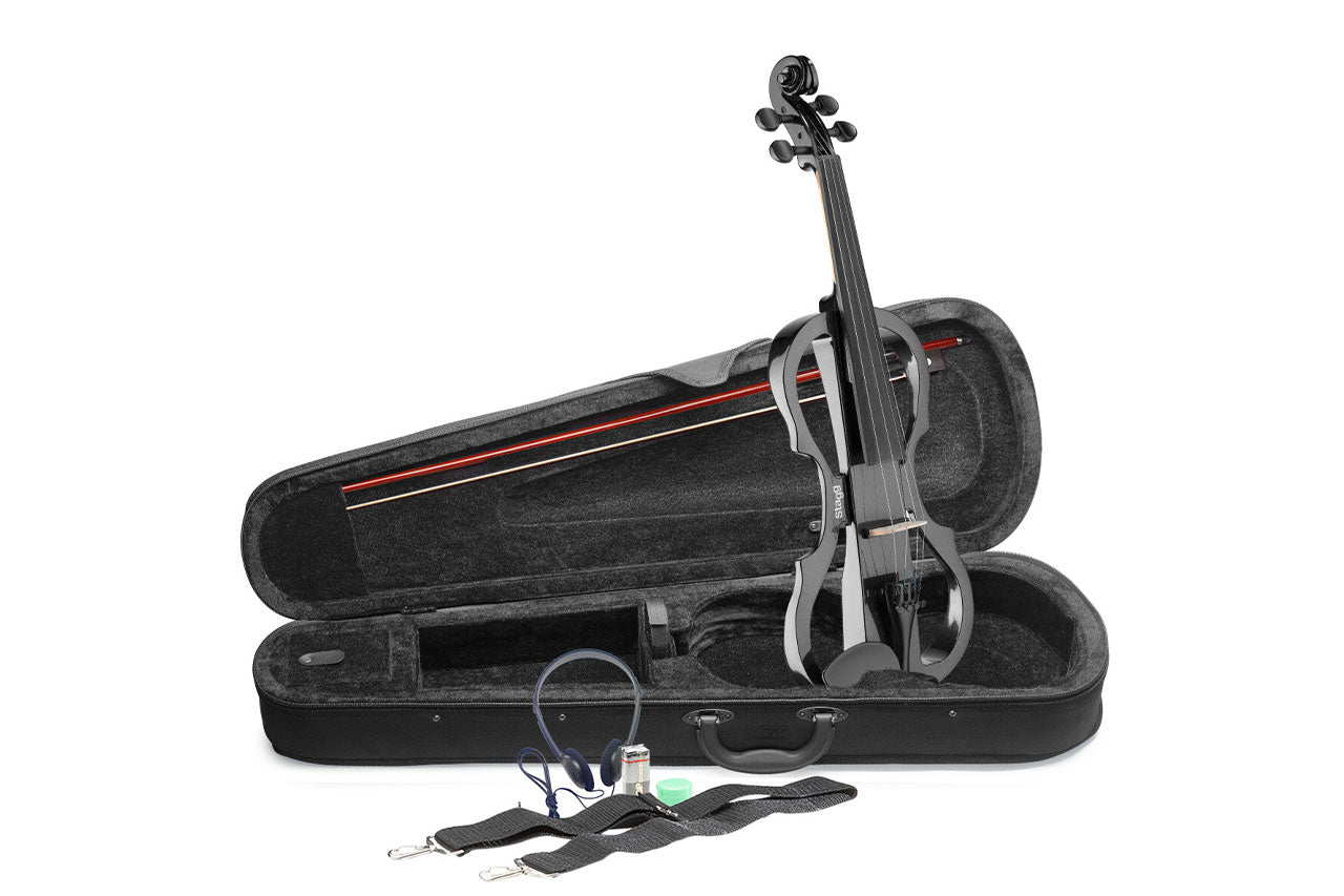 Stagg 4/4 Metallic Black Electric Violin