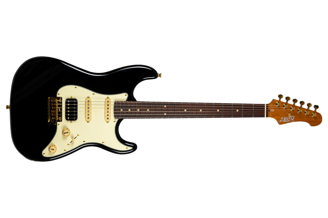 Jet JS-480 BK G Black Stratocaster Electric Guitar