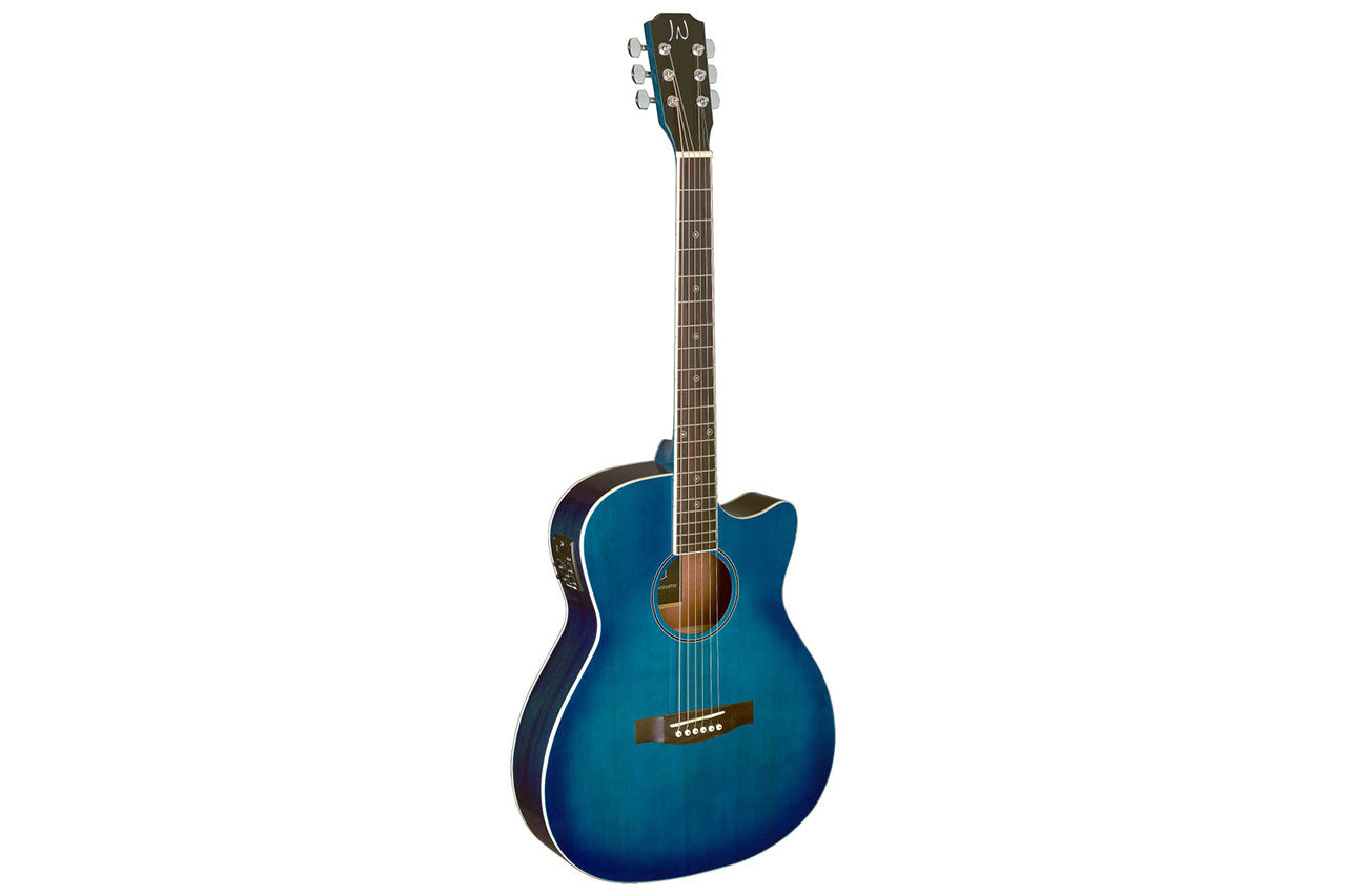 J.N Guitars Spruce Blueburst Acoustic Electric Guitar