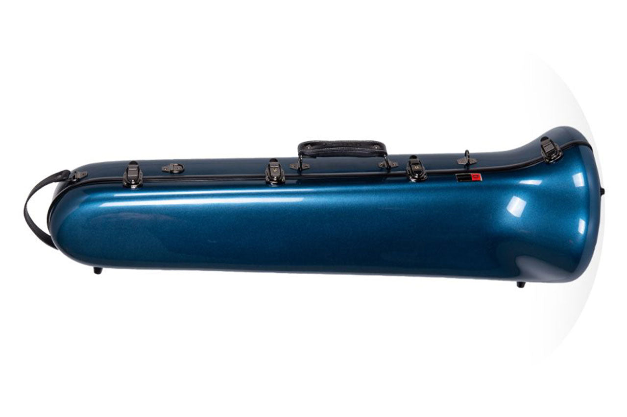 Crossrock Fiberglass Blue Tenor Trombone Case