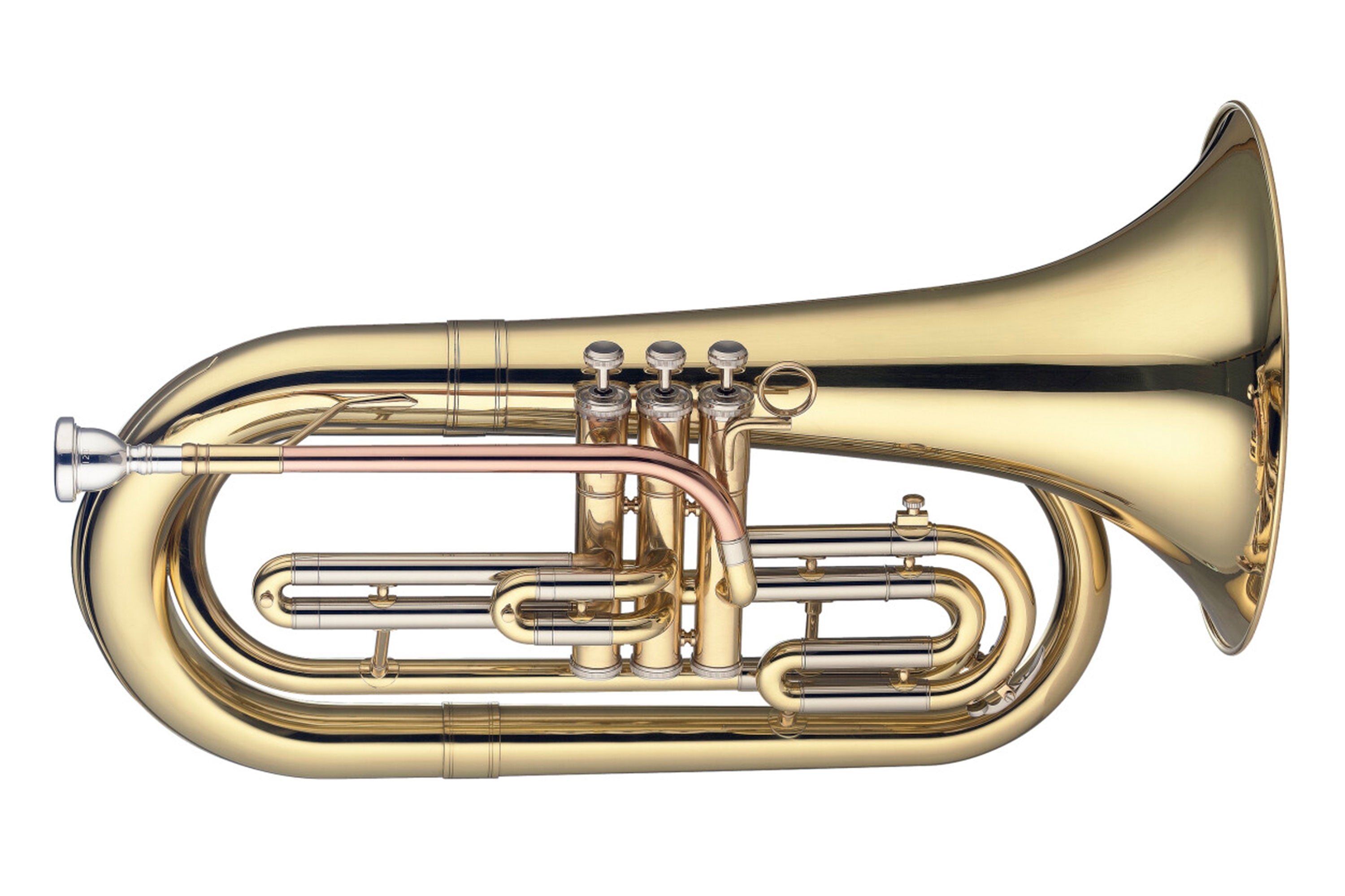 Stagg Bb Marching Baritone, Stainless Steel