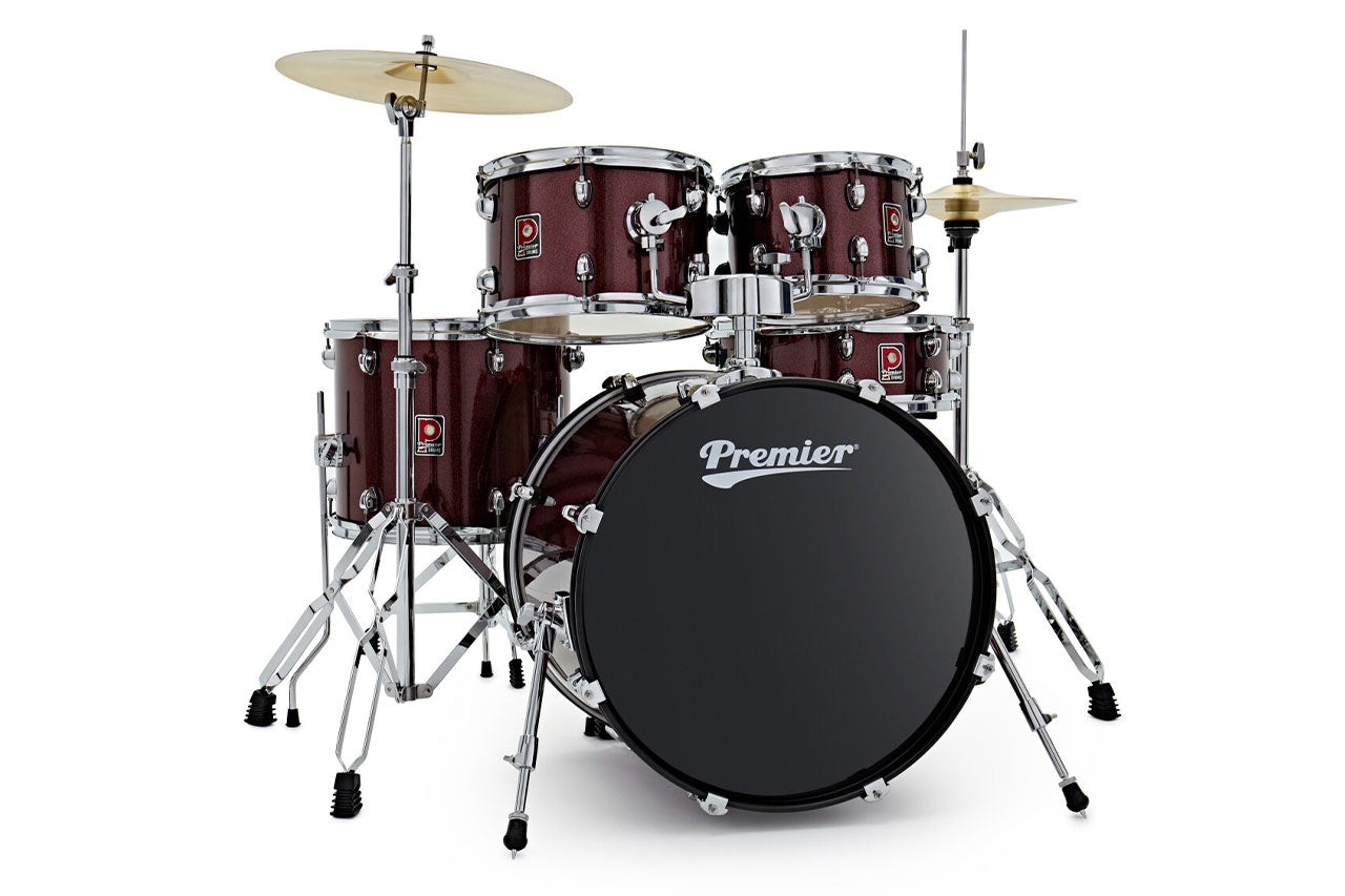 Premier Revolution 5 Piece Red Sparkle Drum Kit