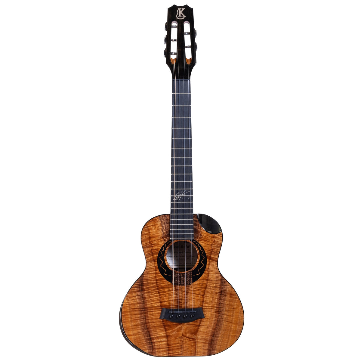 Kanile'a Willie K Premium koa 5-string super tenor ukulele, second full length front view
