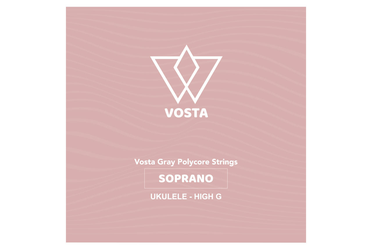 Vosta Grey Polycore Soprano Ukulele Strings