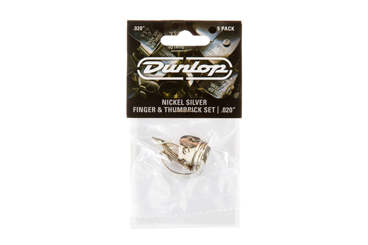 Dunlop Nickel Silver Finger Pick & Thumbpick 5 Pack