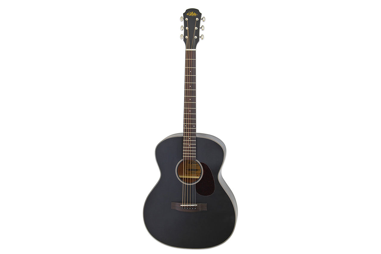 Aria 101-OM Matte Black Orchestra Guitar