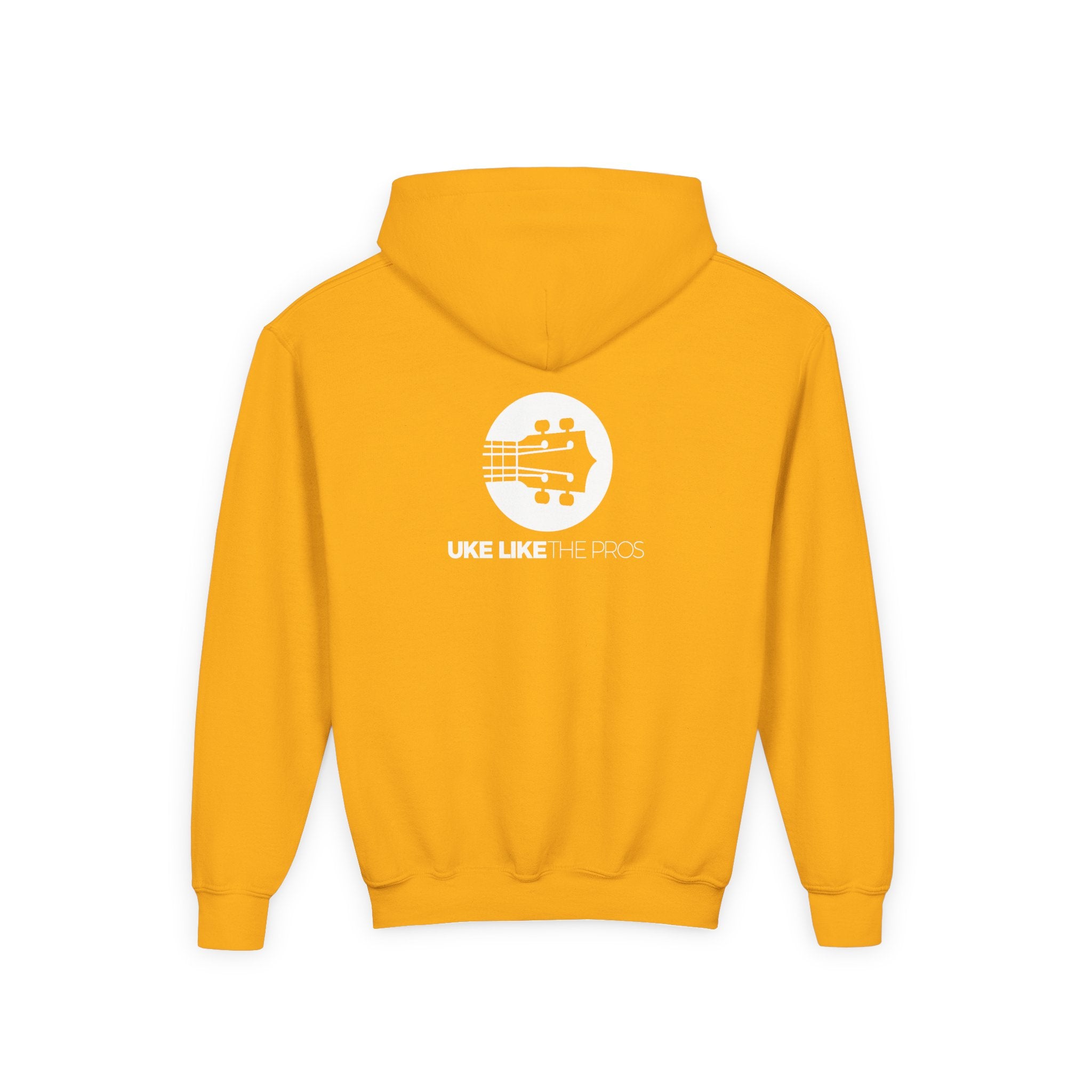 Uke Like The Pros Youth Hoodie - White Logo
