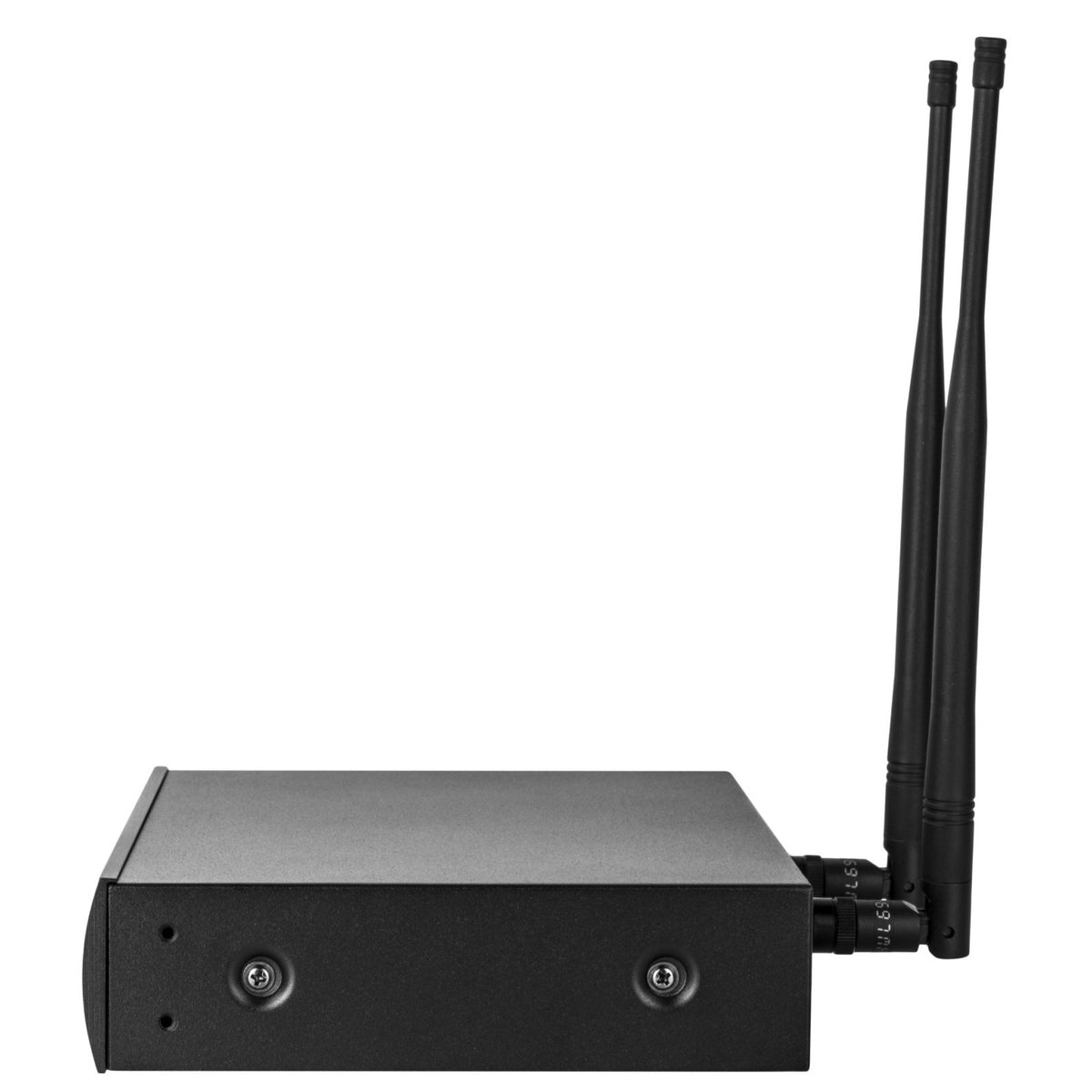 Nady 2W-1KU receiver side view with two antennas attached