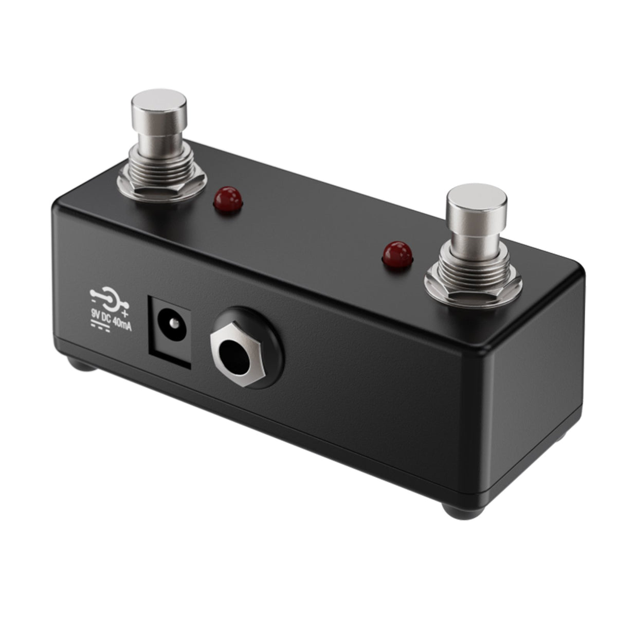 Laney FS2-MINI dual footswitch end panel with 9V DC power input and 1/4-inch jack socket
