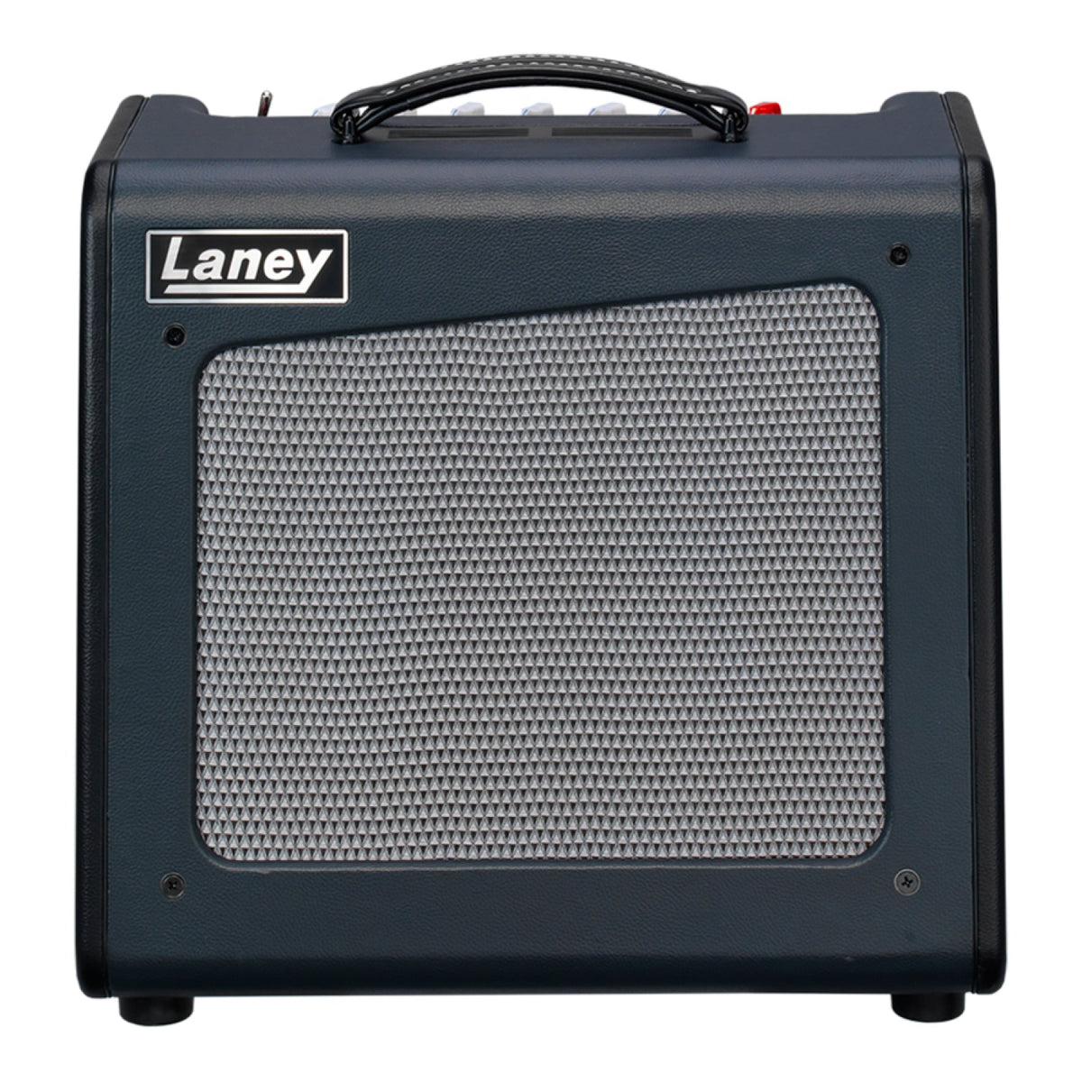 Laney Cub-Super12 15W all-tube guitar combo amp straight-on front view with Laney logo plate