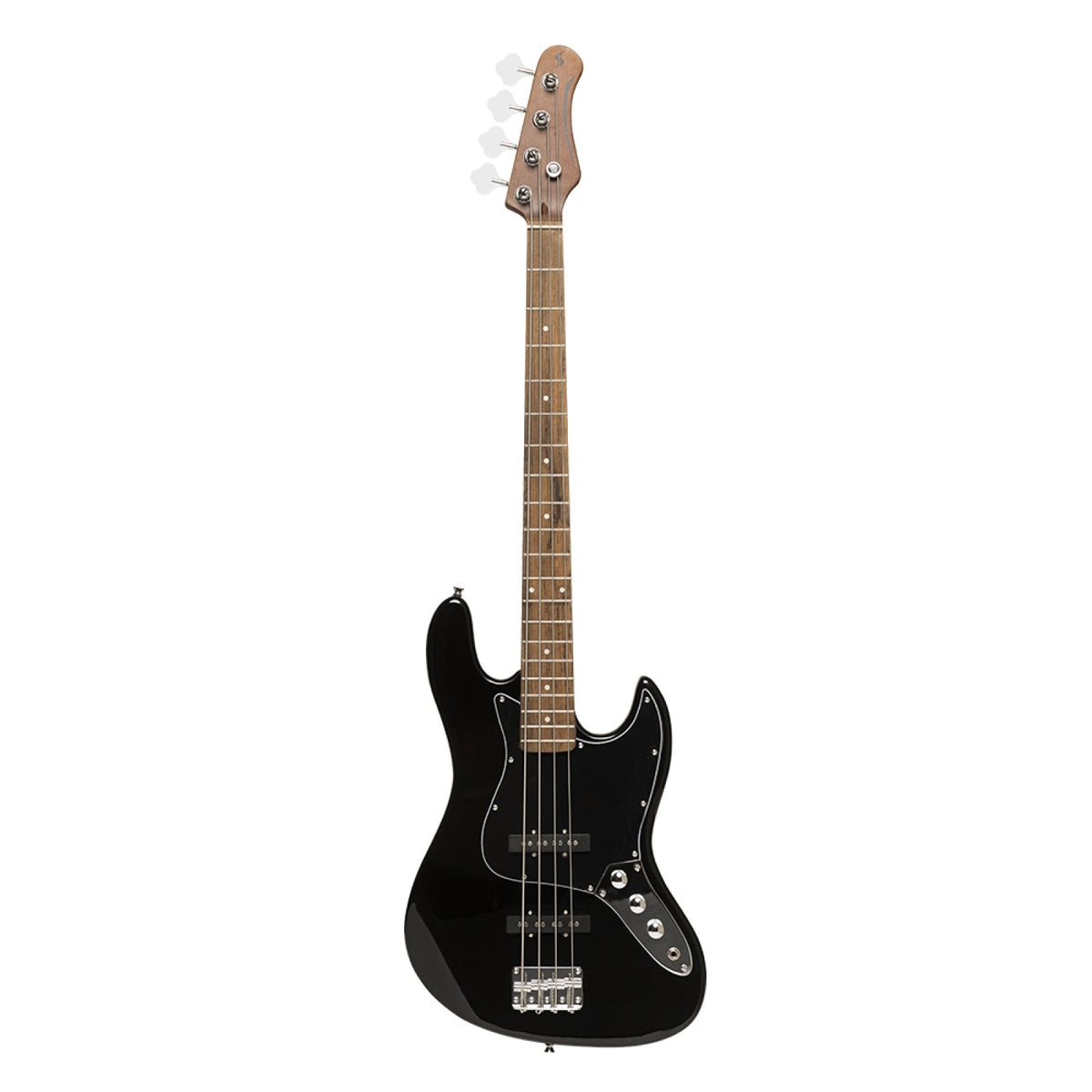 Stagg SBJ-30 BLK black J-style electric bass guitar, full-length front view
