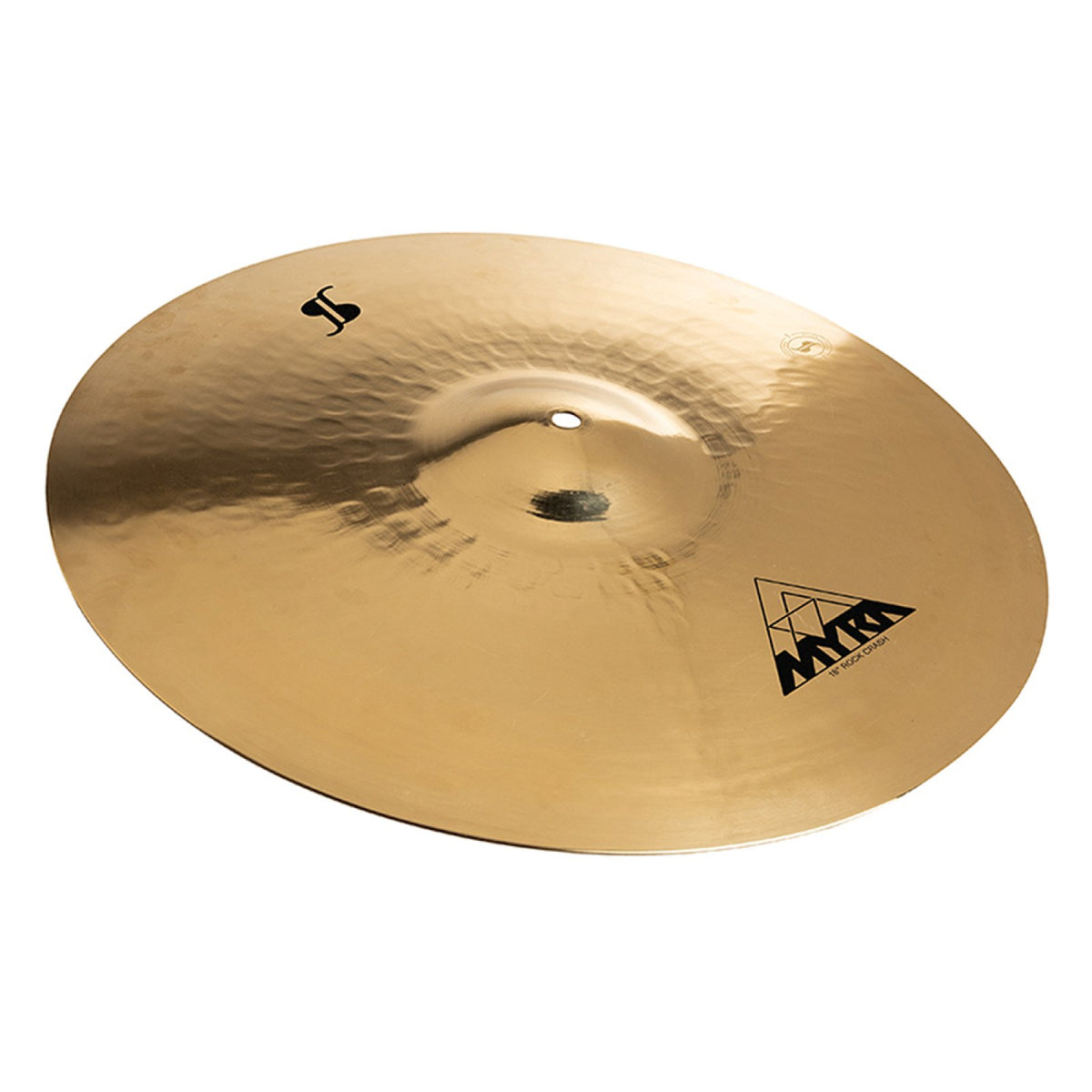 Stagg 18 inch Myra Rock Crash cymbal in bronze, angled view showing the Myra logo