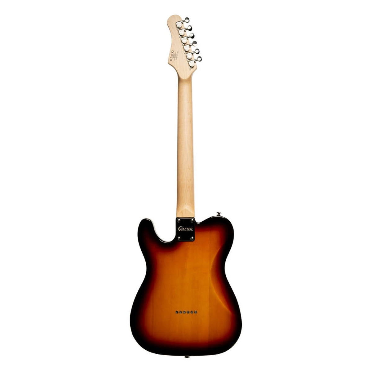 Crafter Modern Sera electric guitar in Tobacco Sunburst, full back view