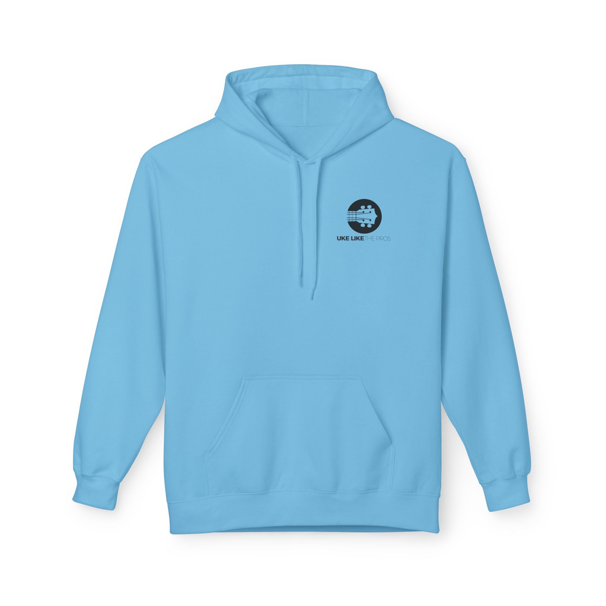 Uke Like The Pros Unisex Fleece Hoodie - Black Logo