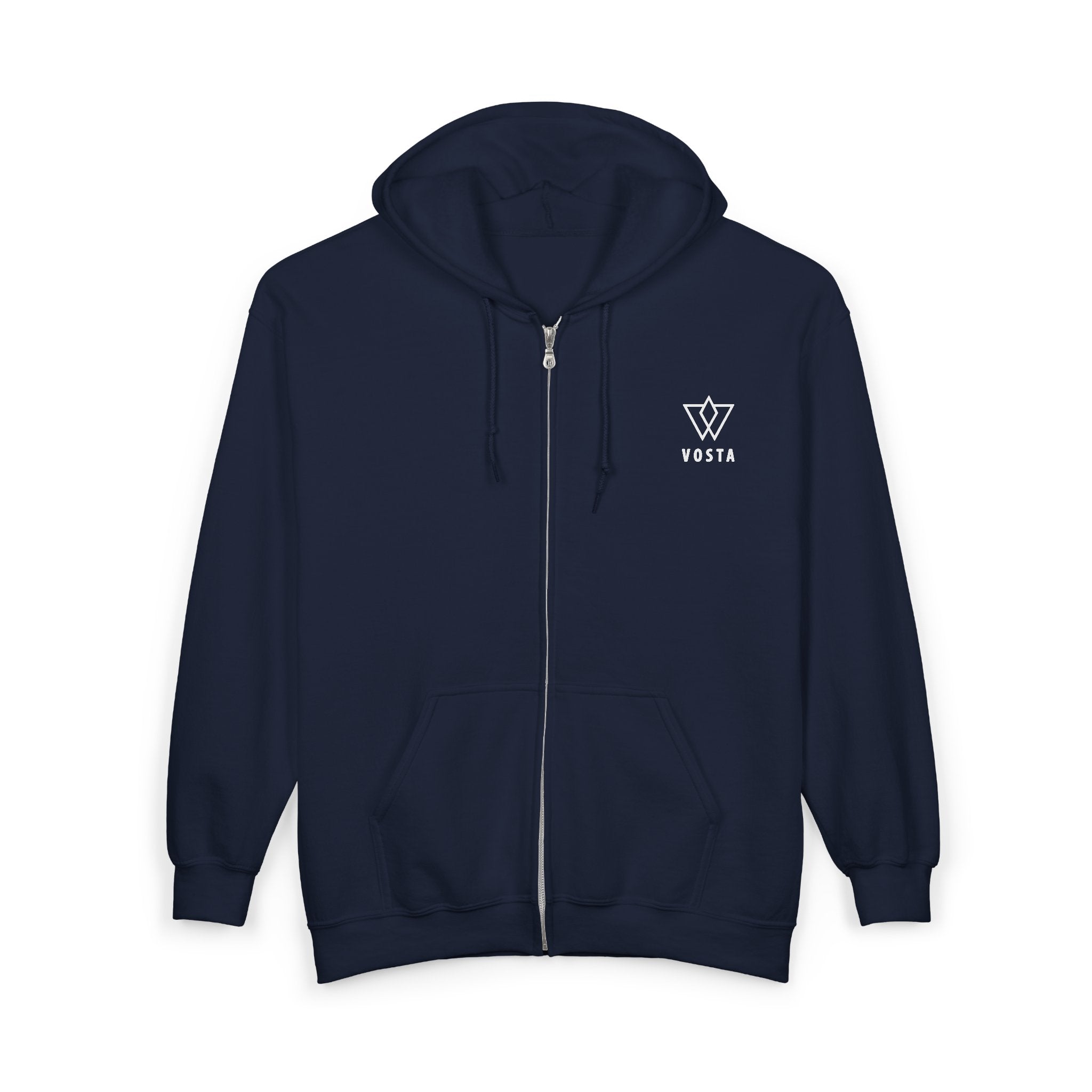 Vosta Zip Up Hoodie - White Logo