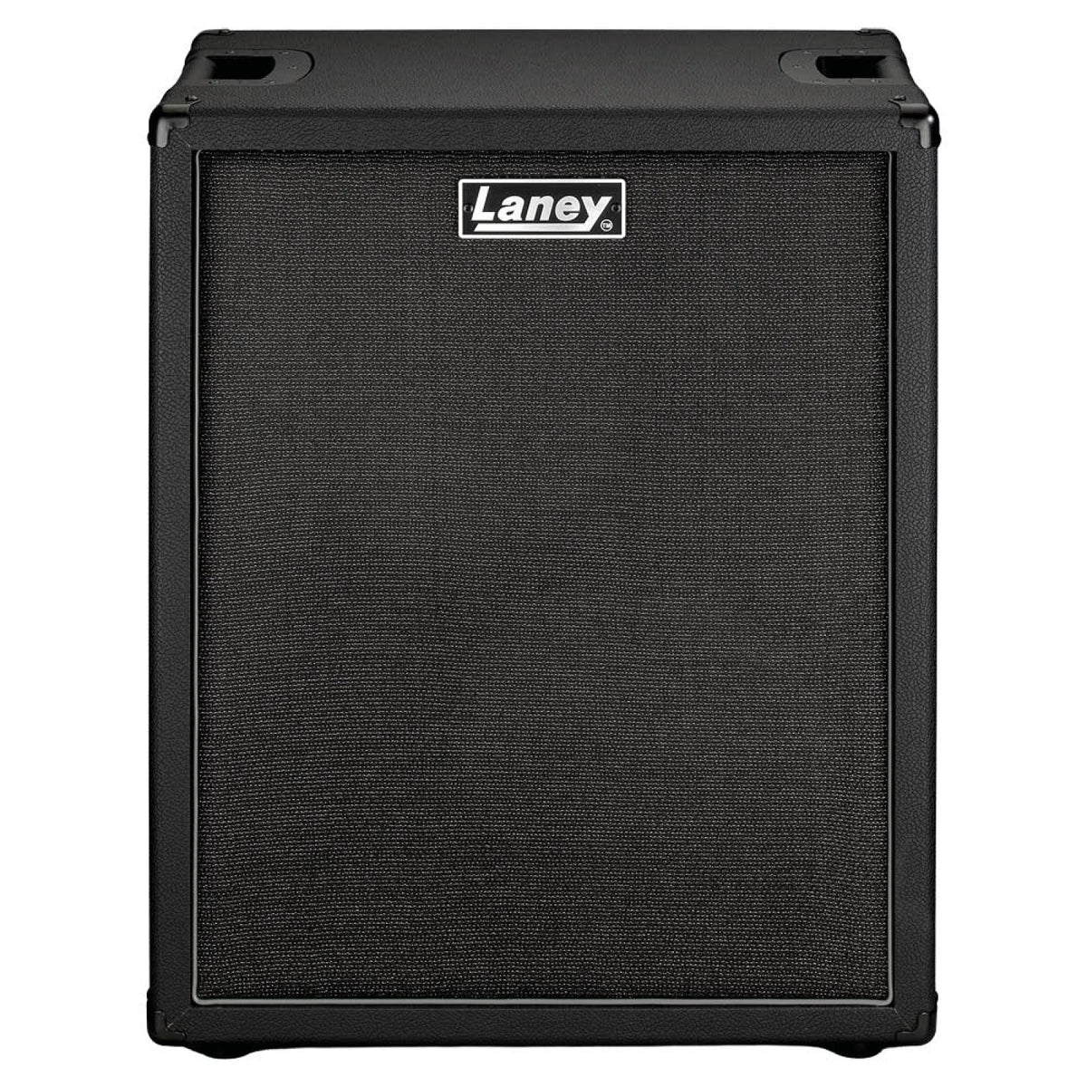 Laney IRF212 2x12 guitar cabinet front view with black grille cloth and Laney logo, vertical orientation
