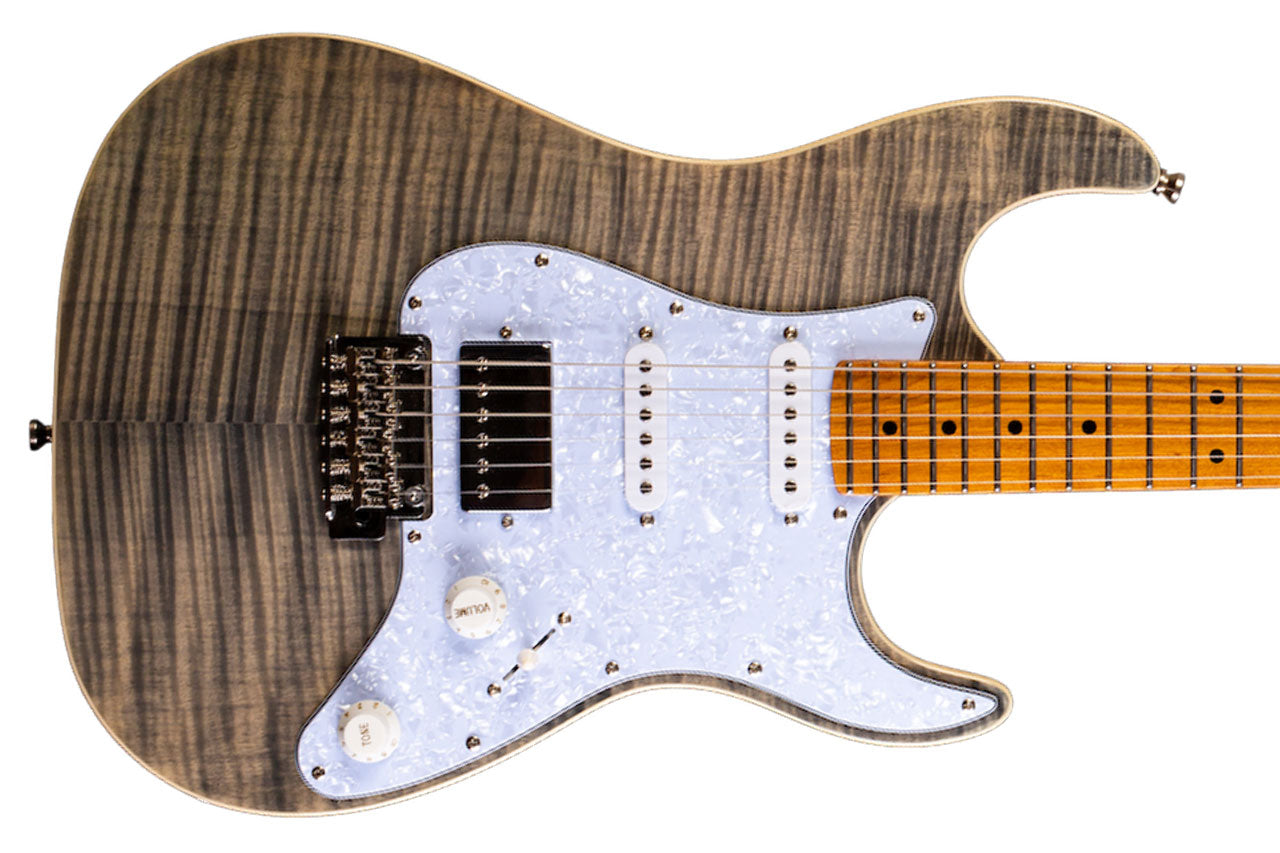 Jet JS-450 TBK Transparent Black Stratocaster Electric Guitar