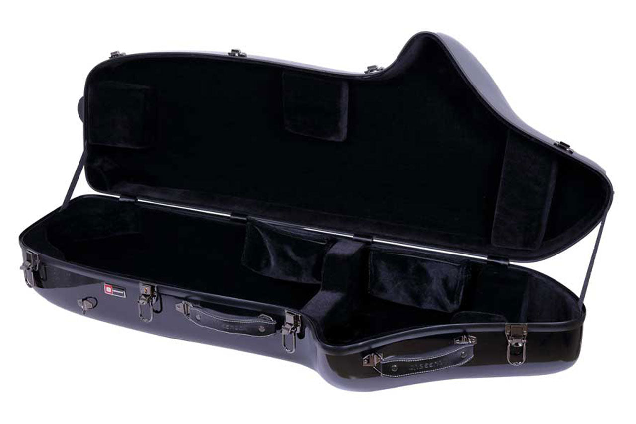 Crossrock Fiberglass Black Baritone Saxophone Case