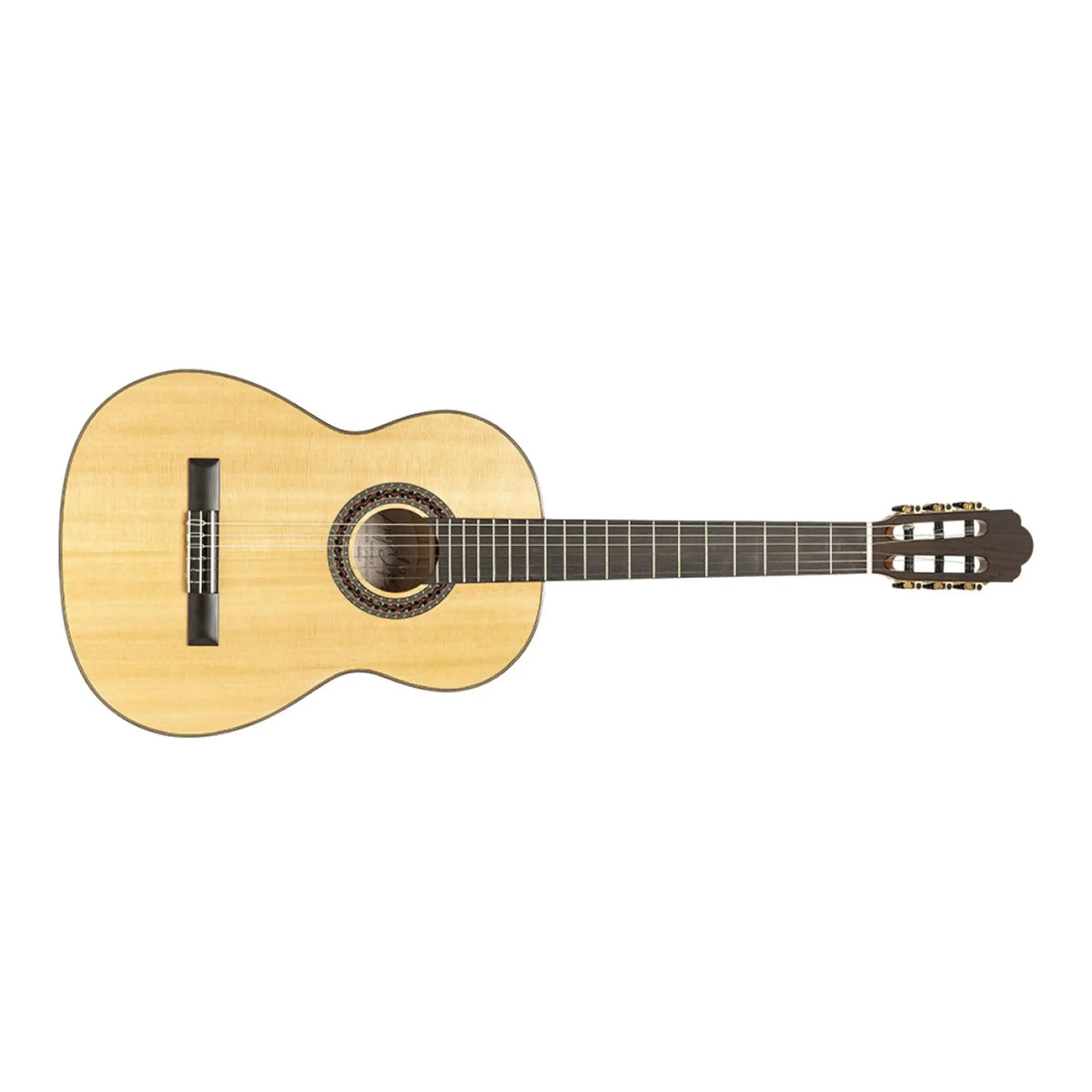 Albillo solid Sitka spruce top flamenca guitar, full front view