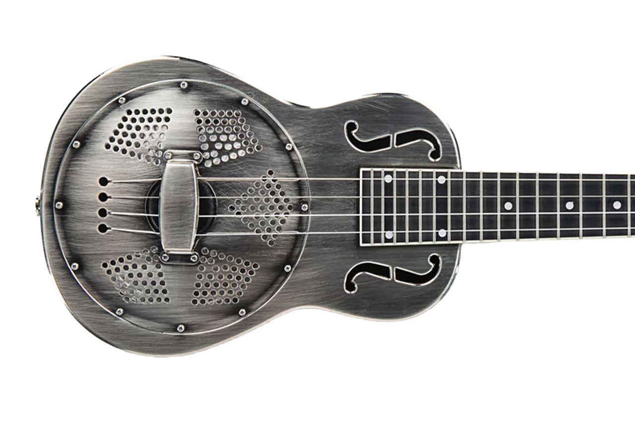 Kala Resonator Brushed Nickel Baritone Ukulele