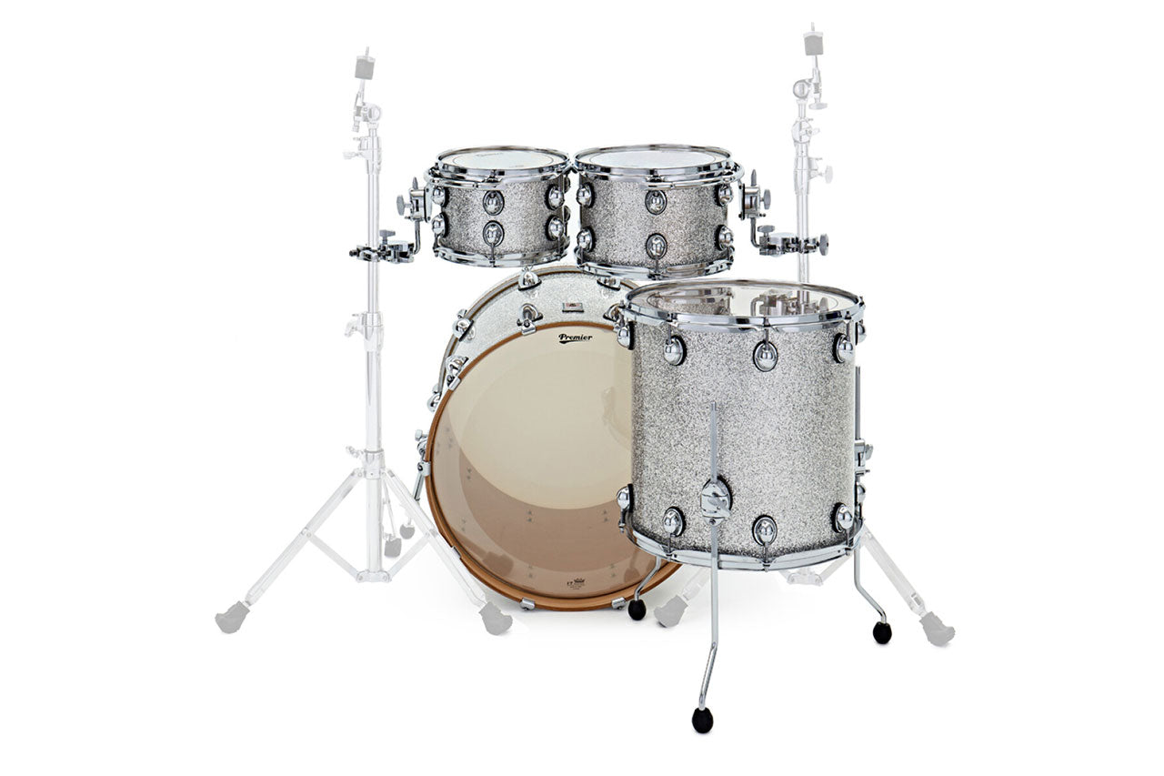 Premier Genista Maple Shell Drum Pack - Silver Sparkle