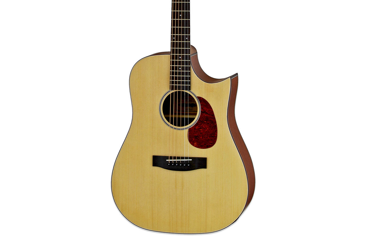 Aria 111-CE Natural Acoustic Electric Dreadnought Guitar