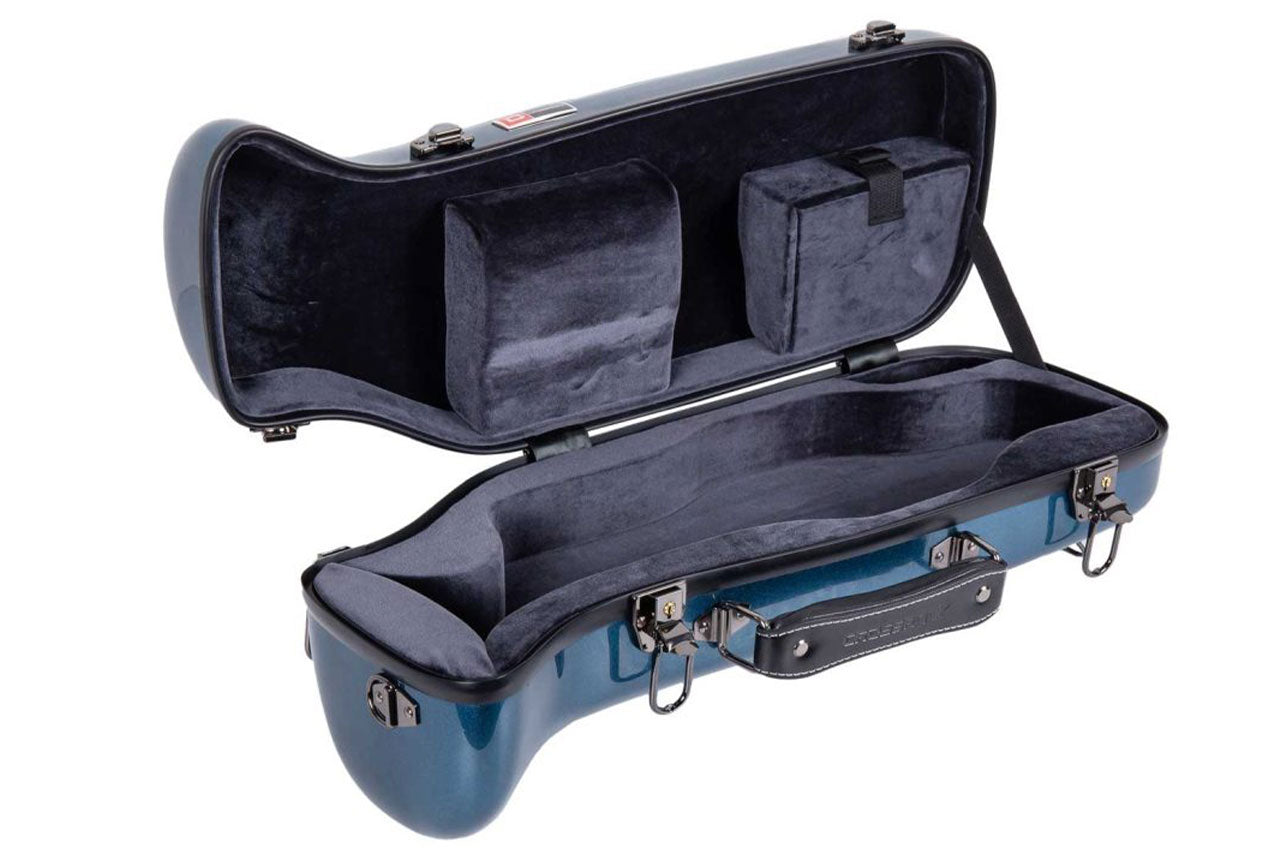 Crossrock Fiberglass Blue Trumpet Case