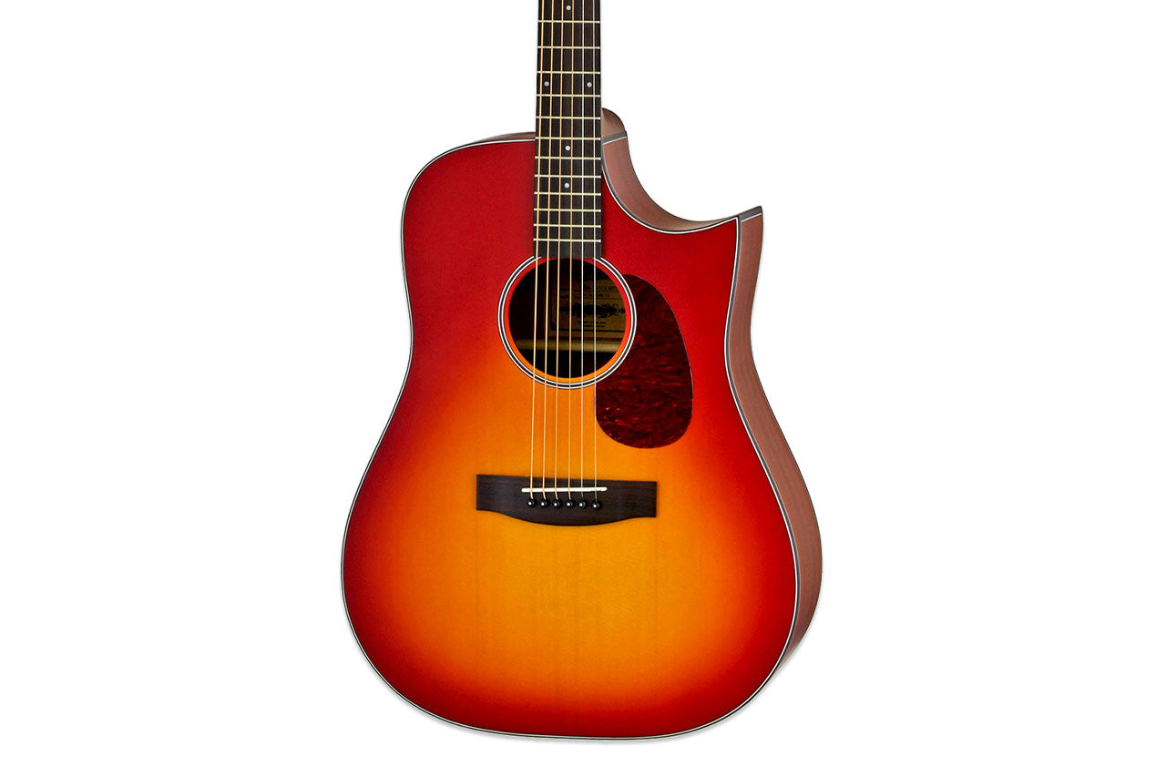 Aria Cherry Sunburst Acoustic Electric Dreadnought Guitar