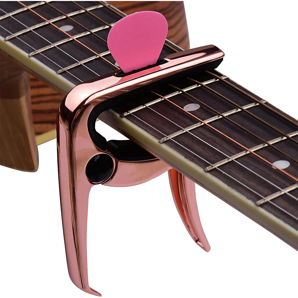TC-02 Multifunctional Zinc Alloy Guitar Capo - Pink