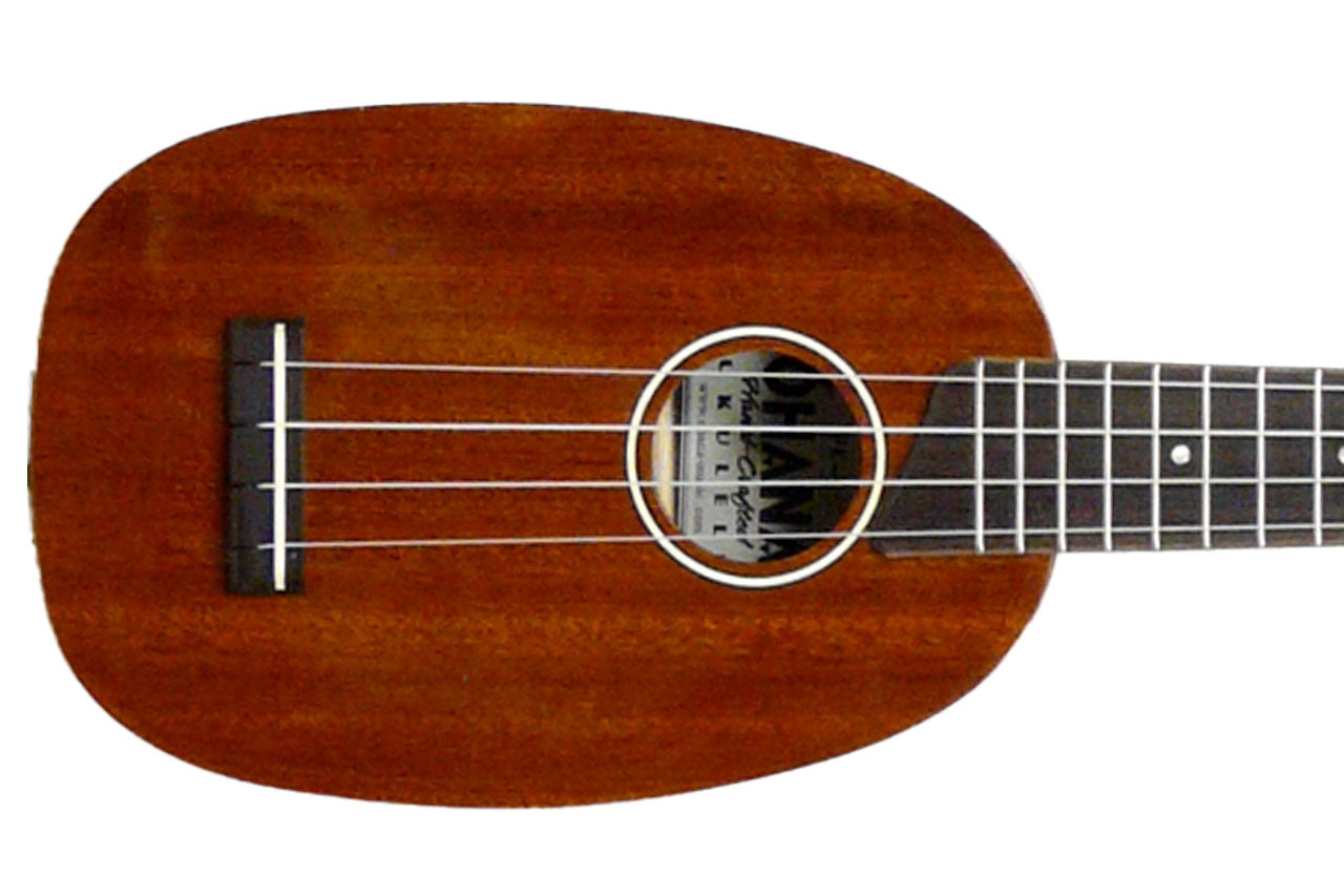 Ohana PK-25G All Solid Mahogany Pineapple Soprano Ukulele