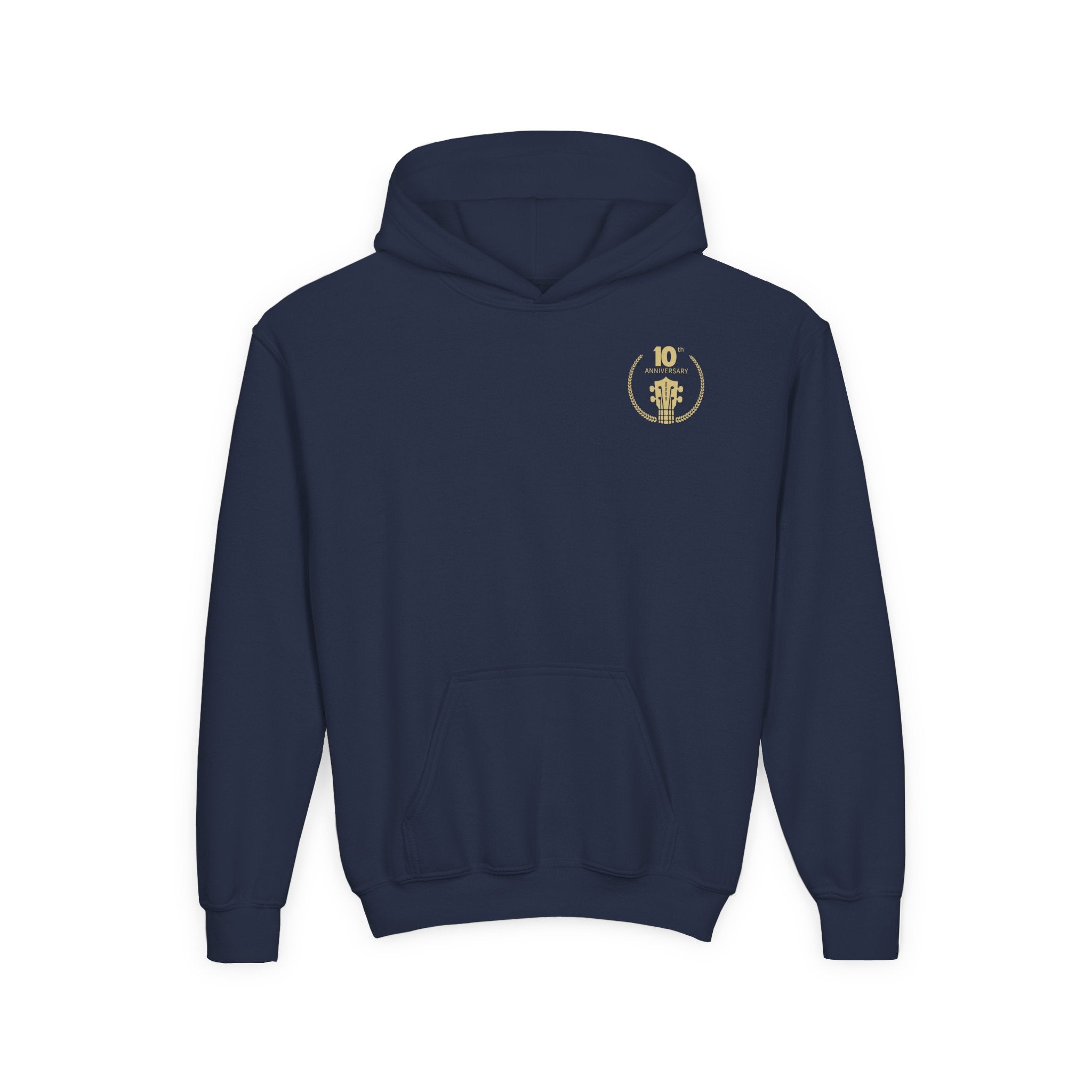 Uke Like The Pros 10th Anniversary Youth Hoodie - Gold Logo