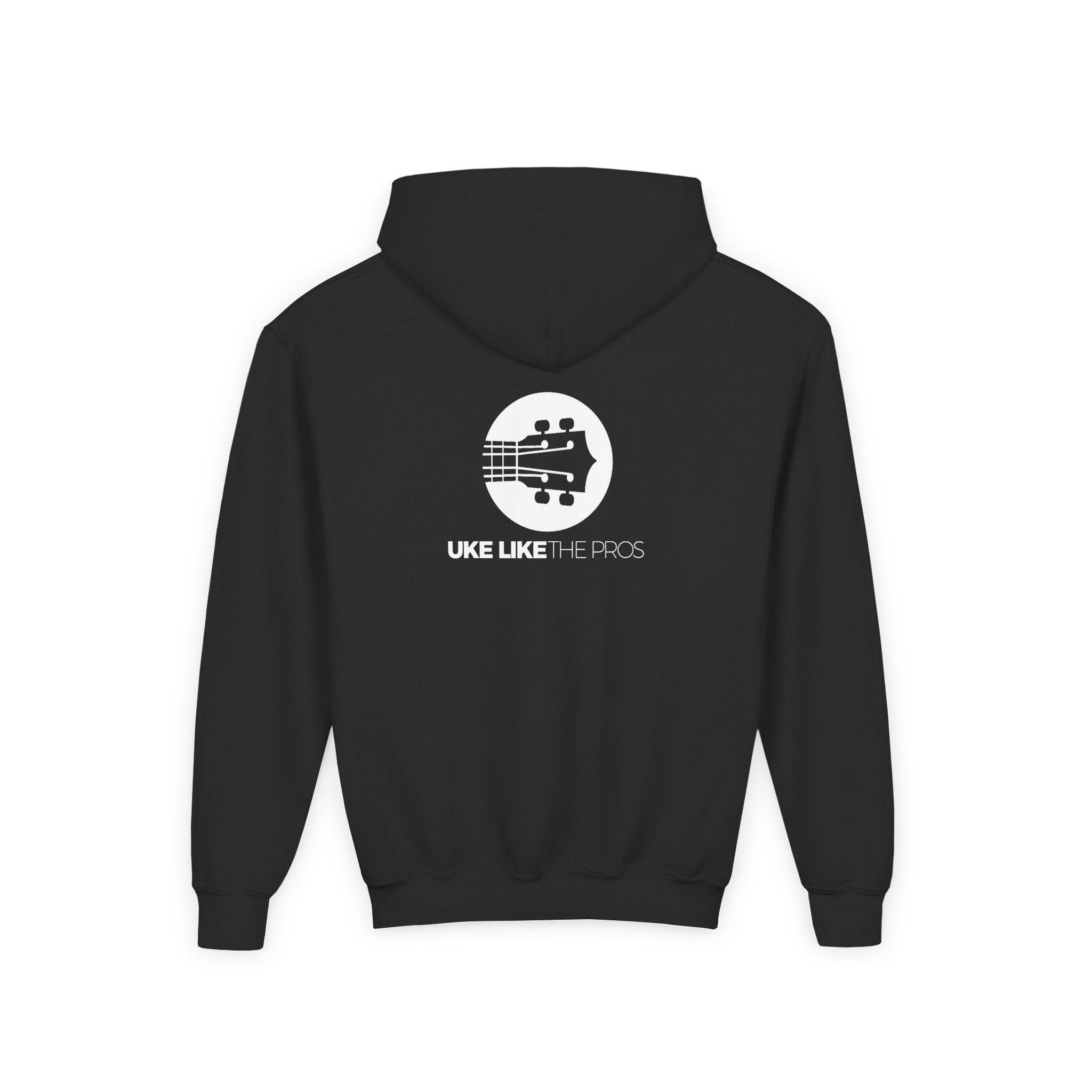 Uke Like The Pros Youth Hoodie - White Logo