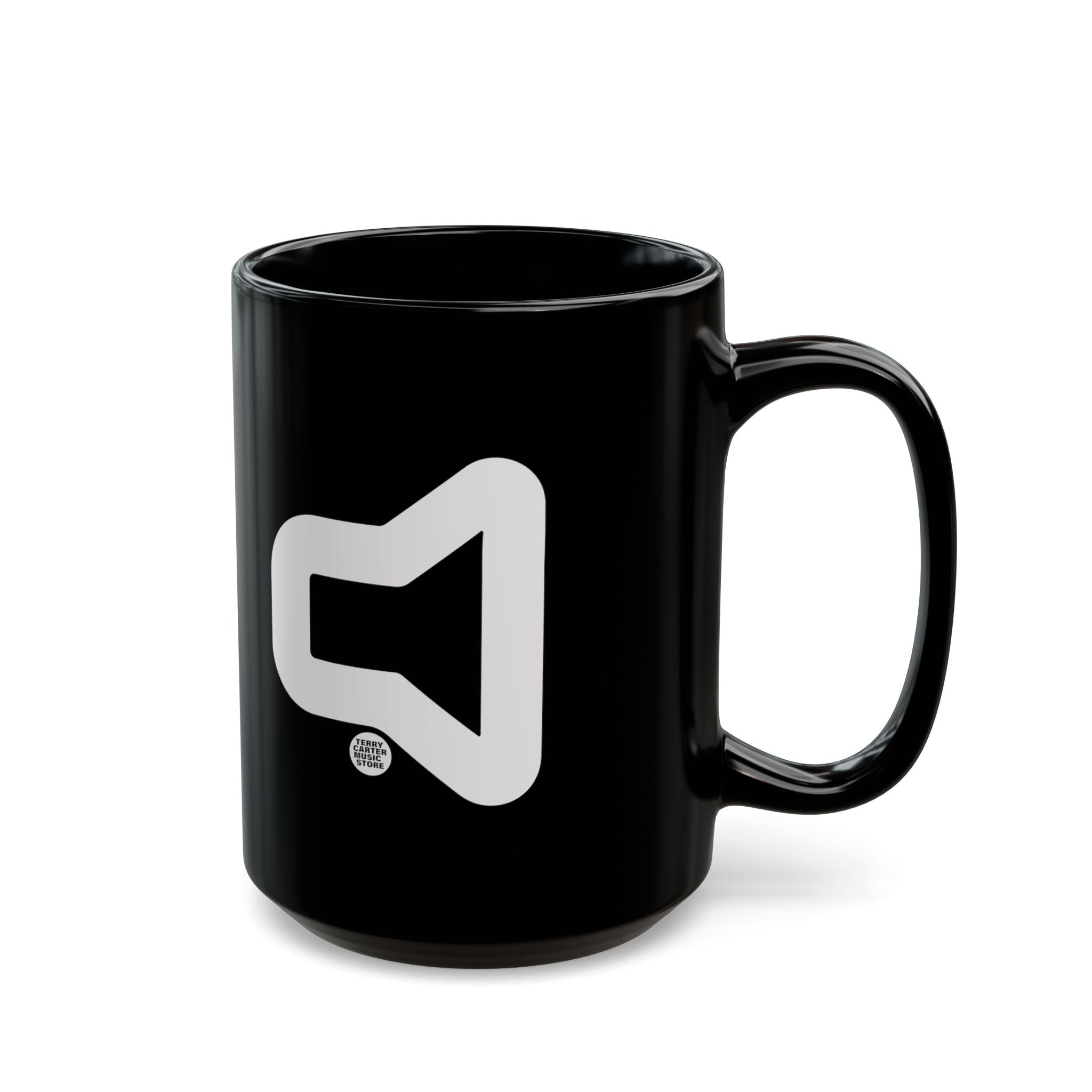 Speaker Icon Black Ceramic Mug - 11oz & 15oz